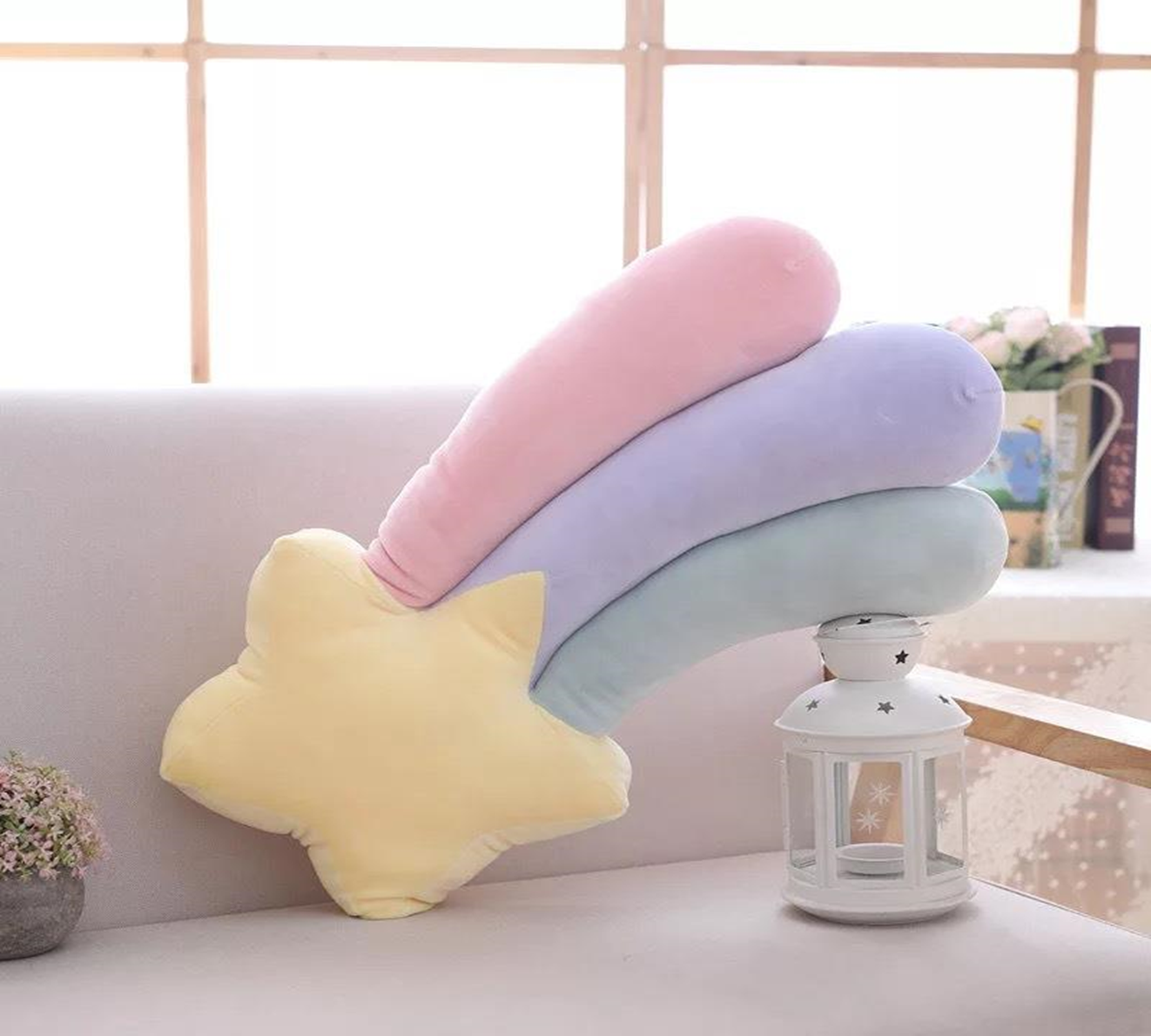 Star Heart Moon Triangle Plush Pillow