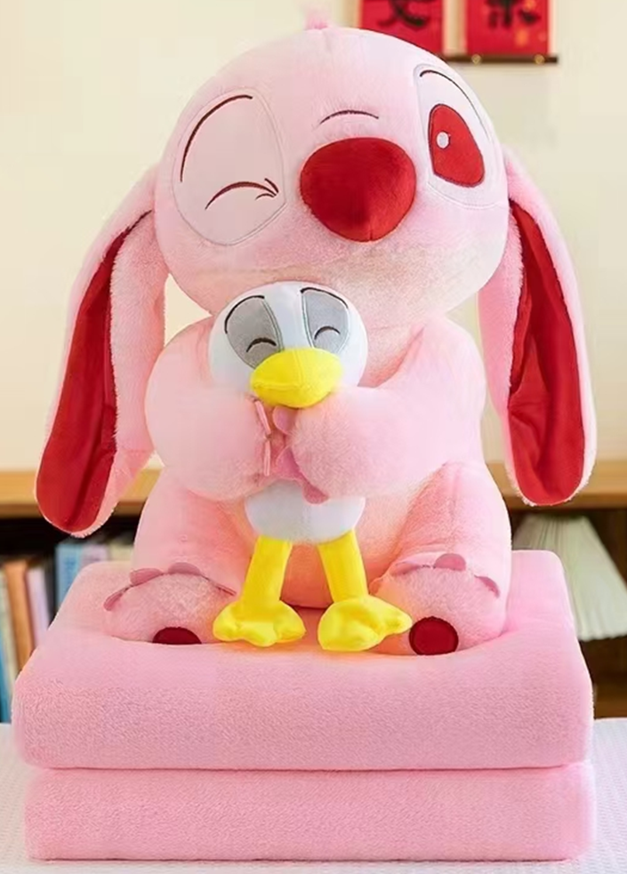 Holding Duck Stitch Plush Toy Blanket