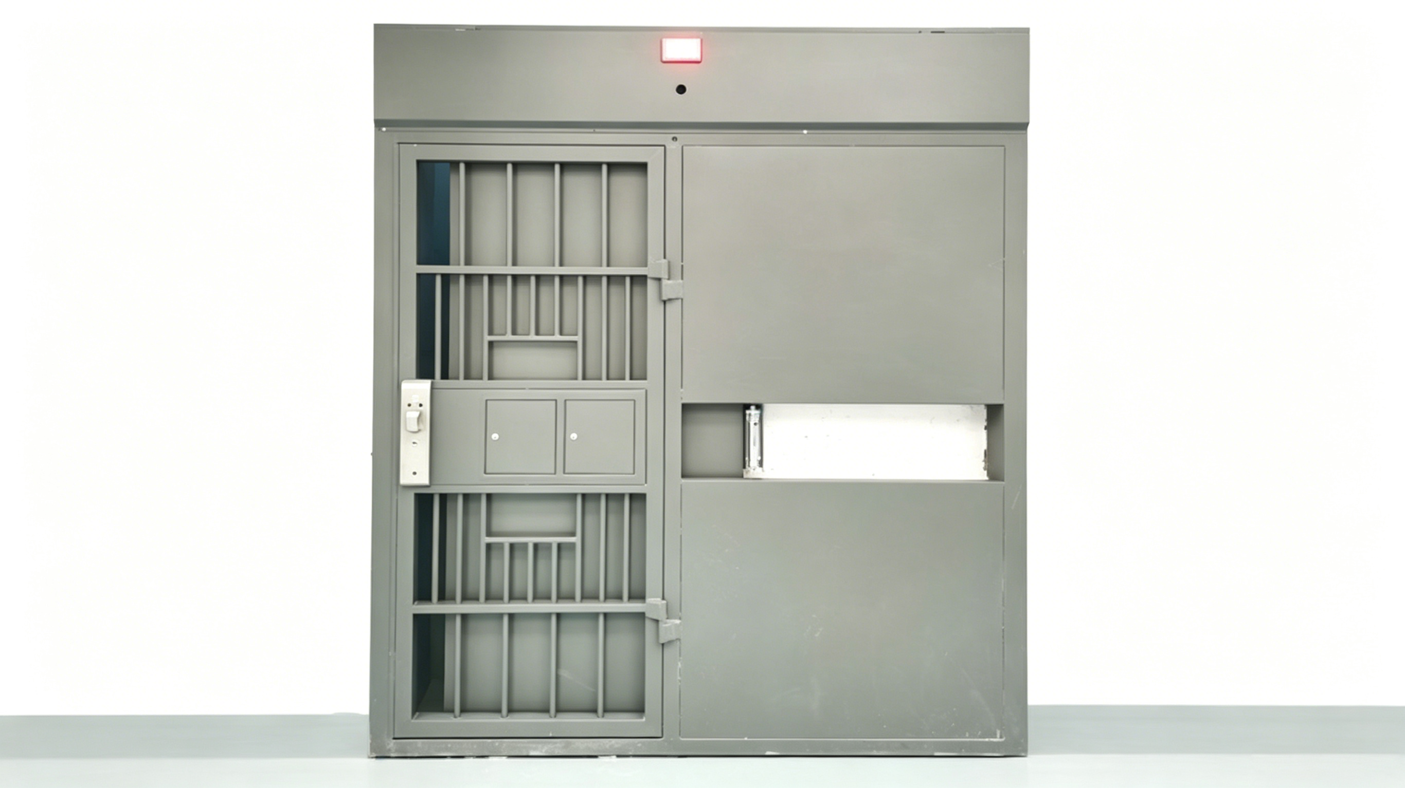 Composite-structure electrically controlled monitoring room door
