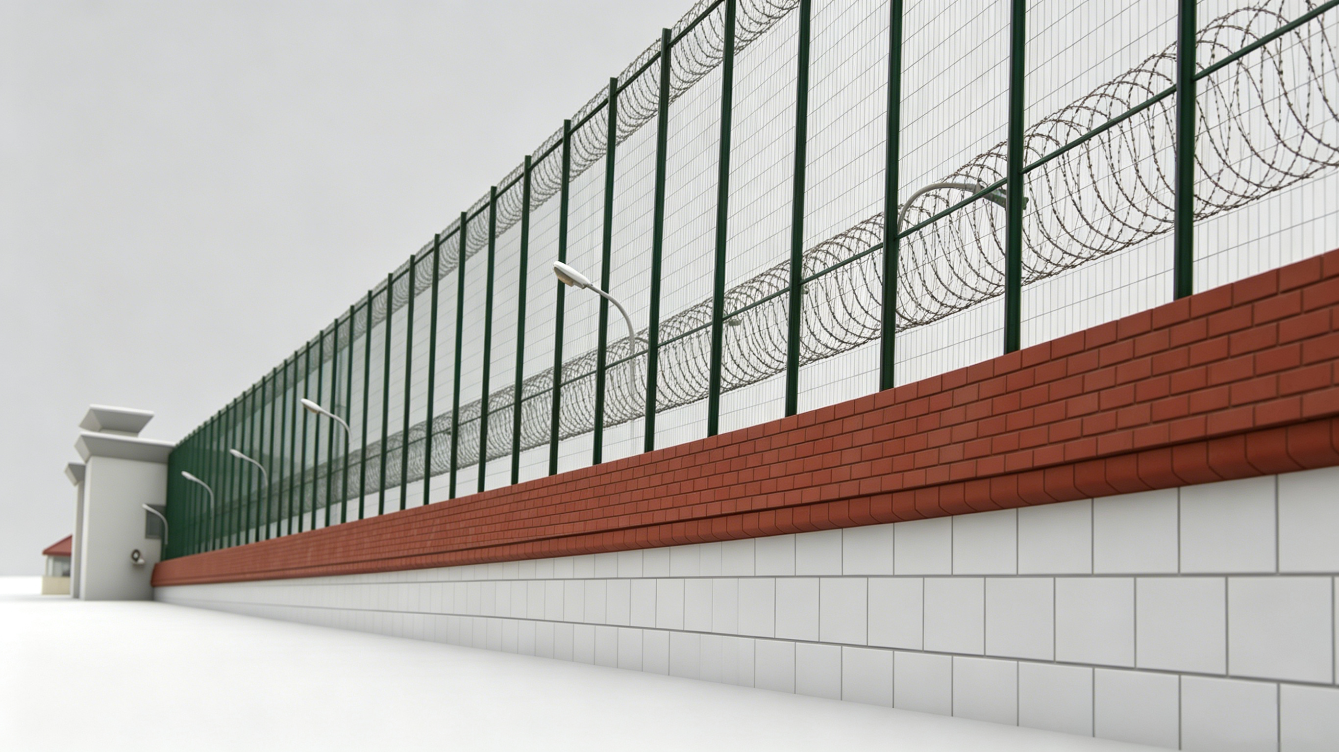 Top netting of the surveillance wall