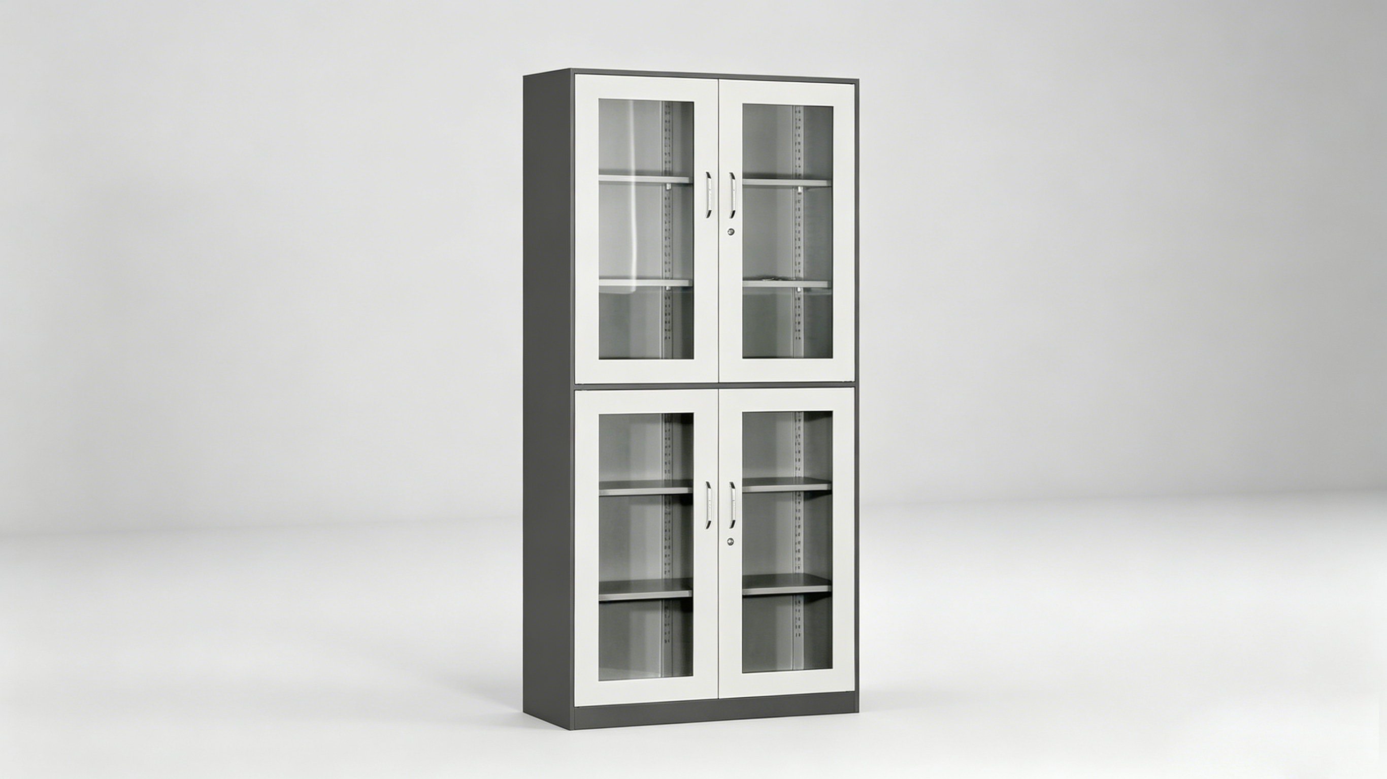 TSG-04 Top-and-Bottom Glass-Door Cabinet