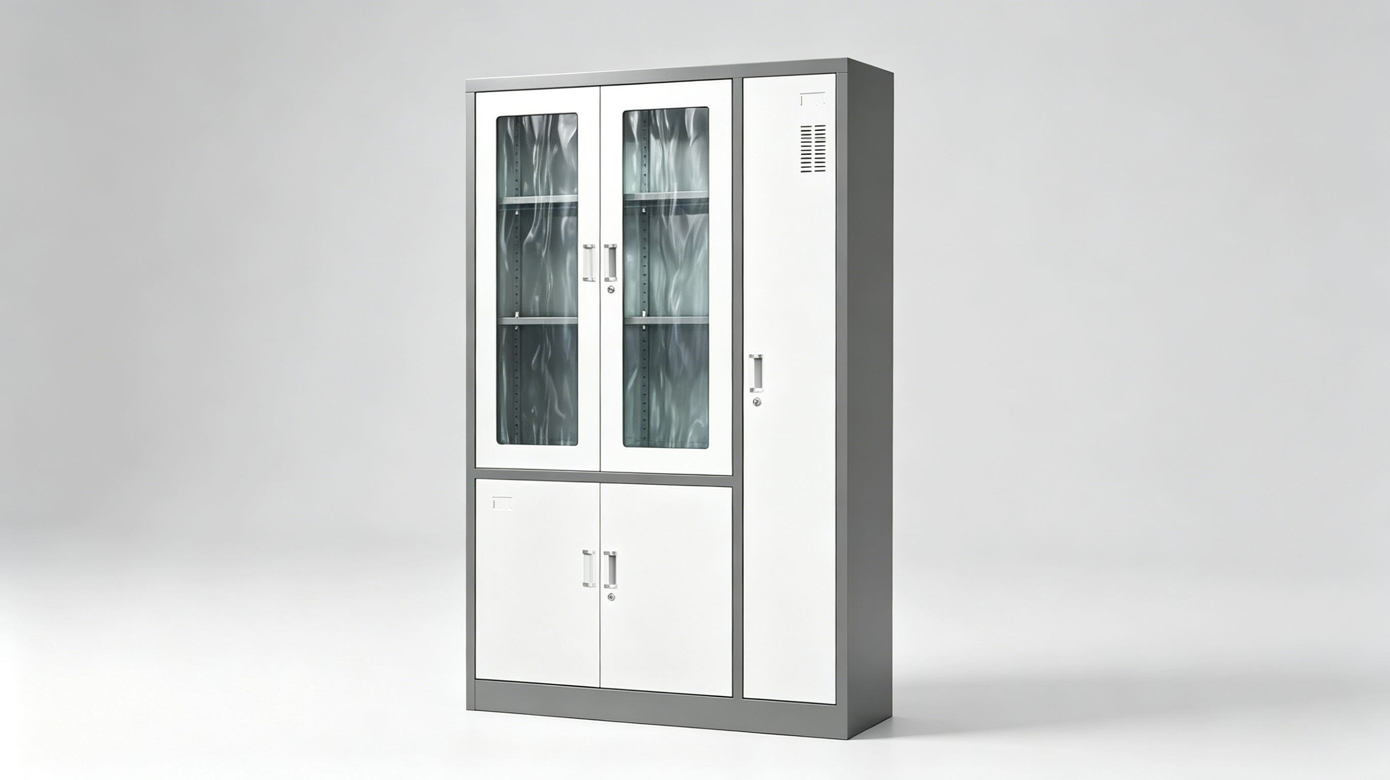 ZZTS-06 Pleated Multi-Color Glass Locker