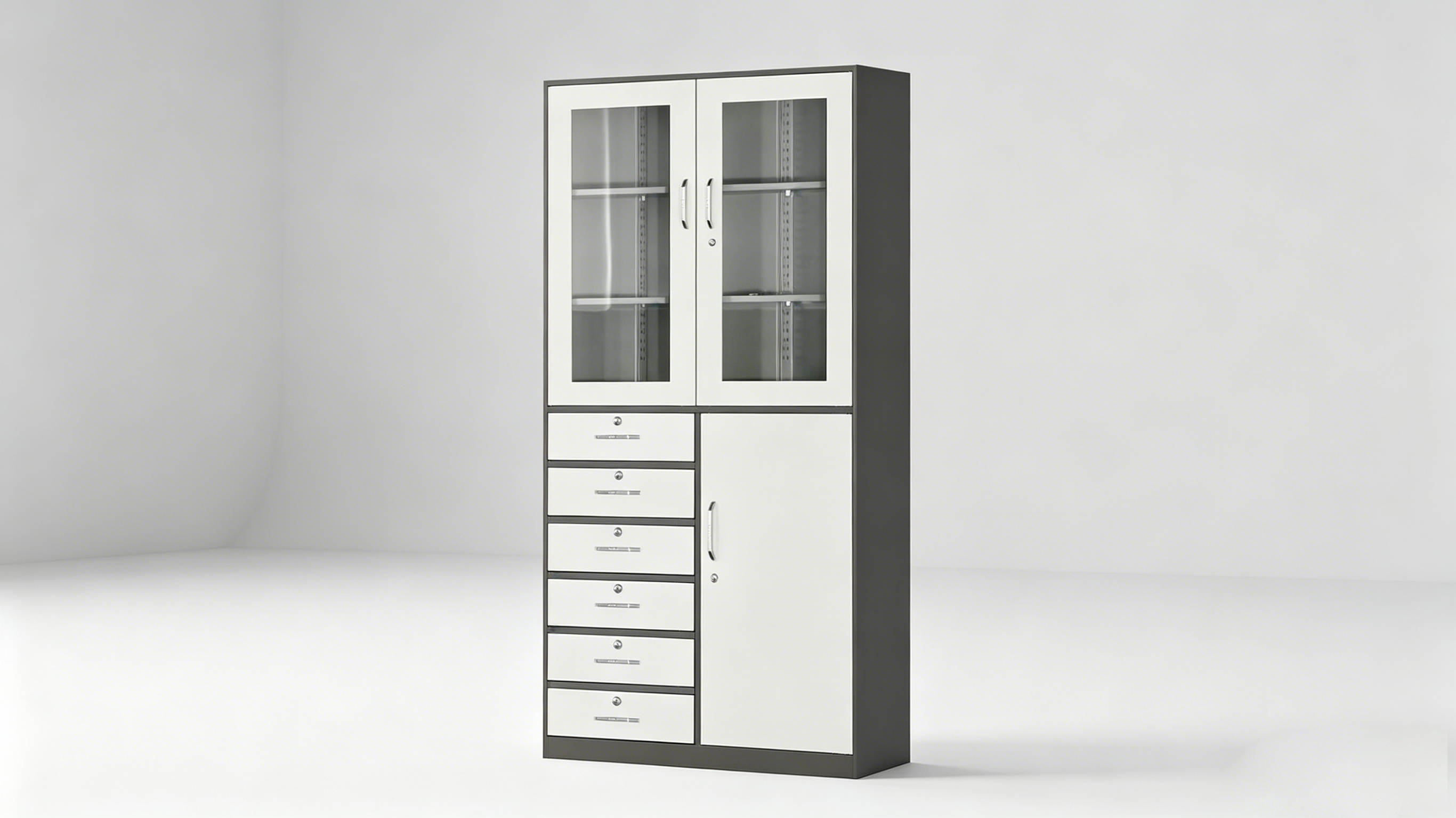 TSG-18 6-Drawer Side-Swing Bookcase