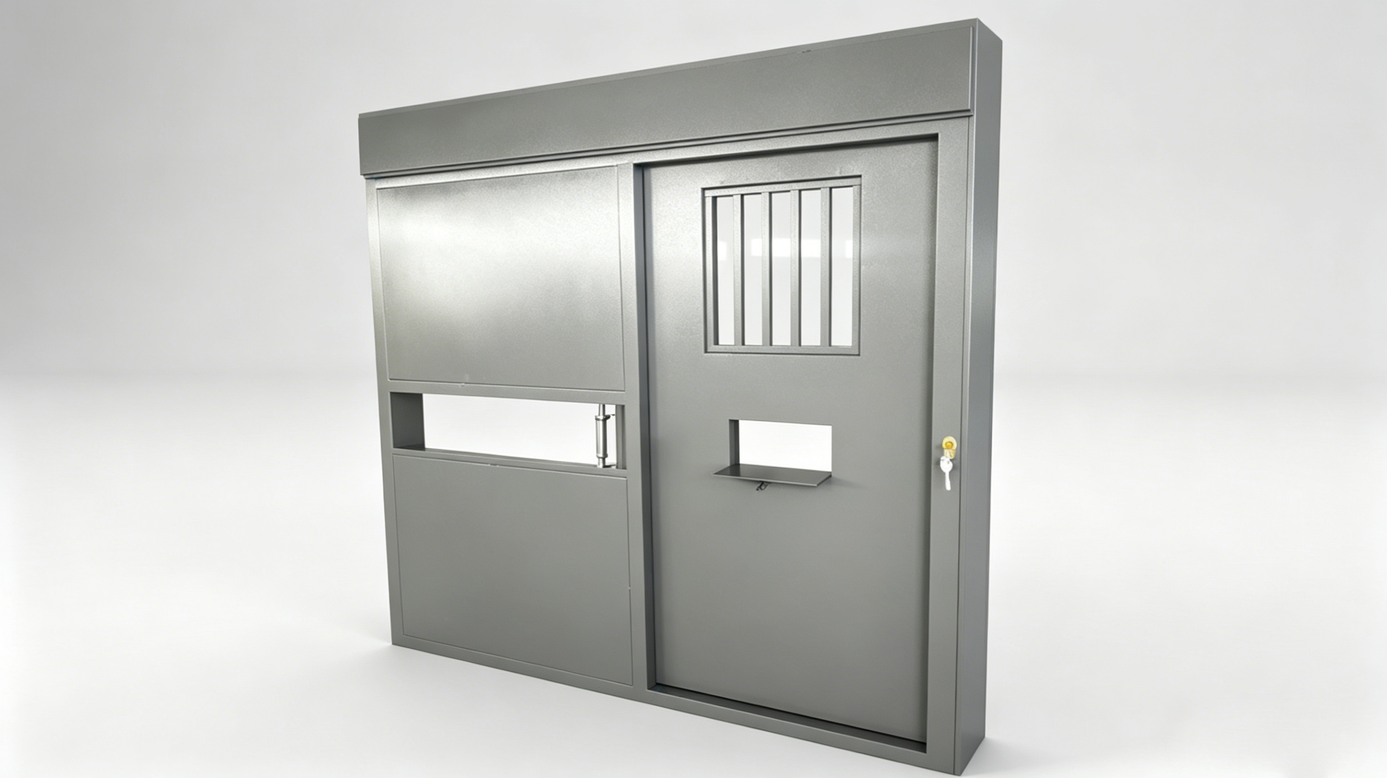 Single-layer electronic control cell door