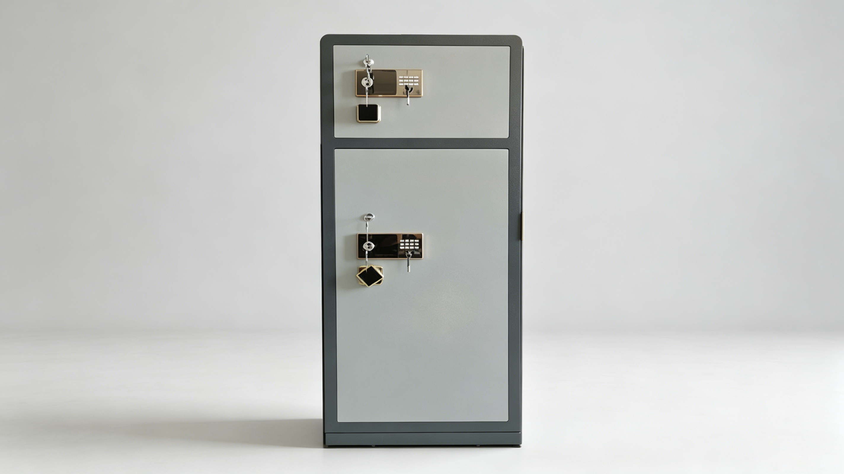Top and Bottom Door Electronic Combination Lock Cabinet