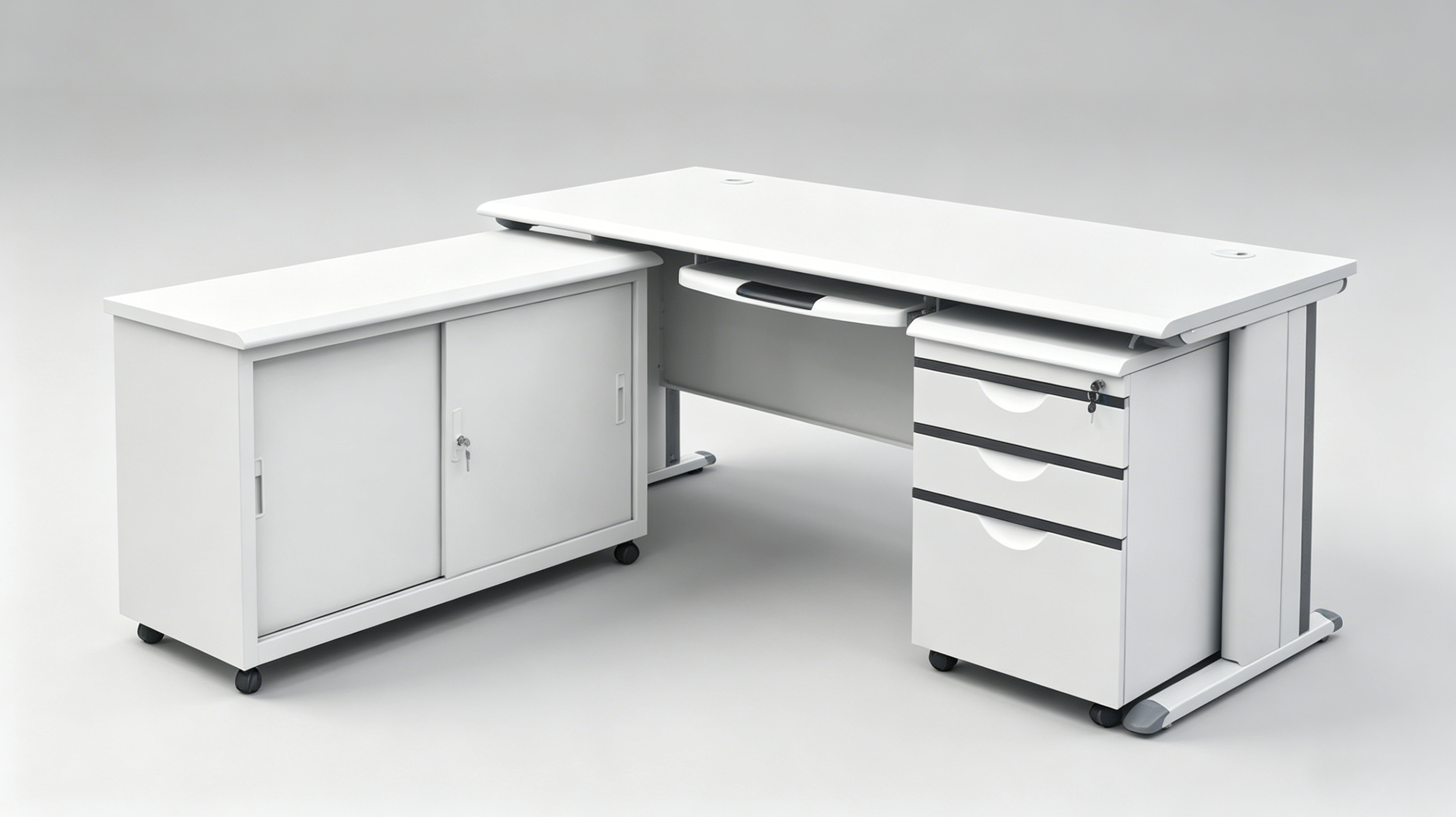 GZDNZ-19 Steel Desk (with floor height)