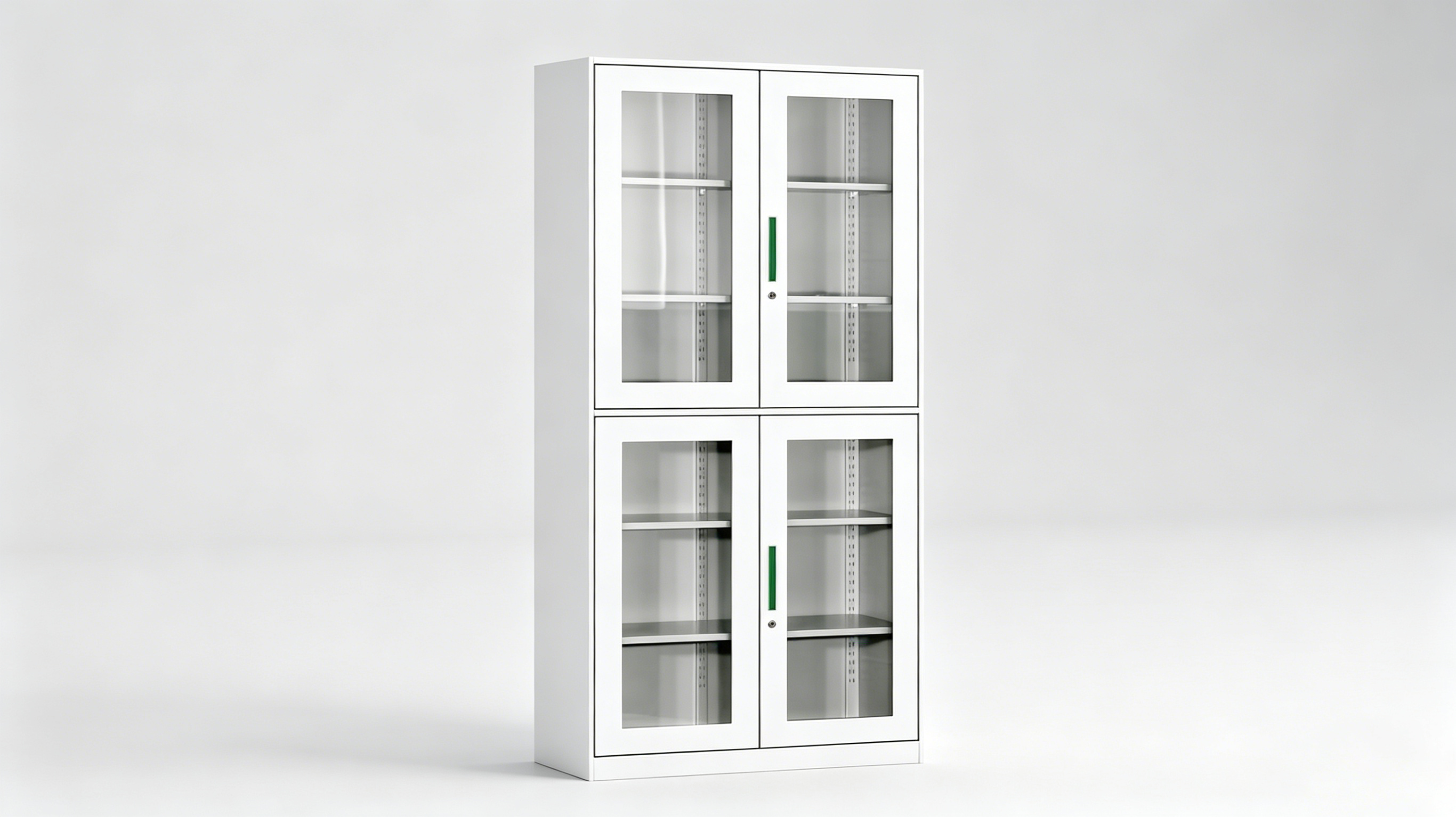 BBG-04 Top and Bottom Glass-Front Cabinet