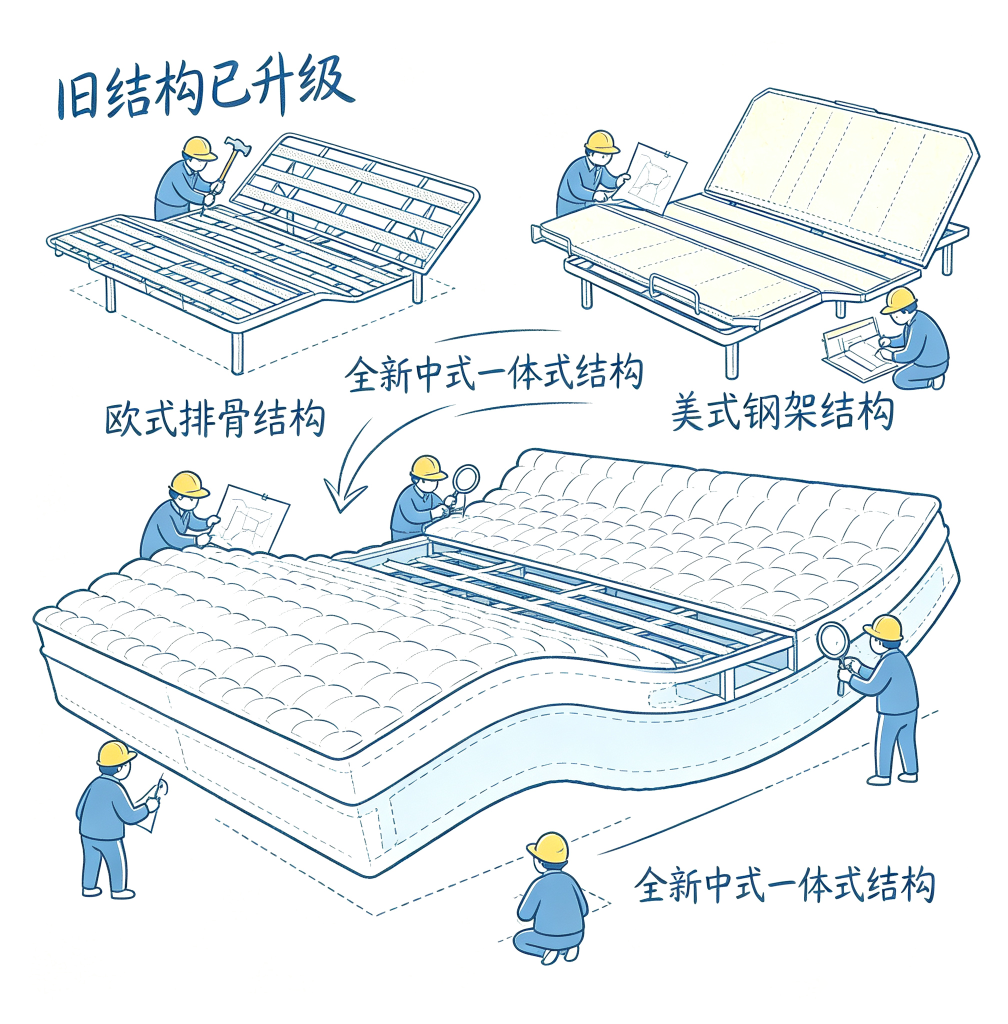 中式智能床垫结构展示