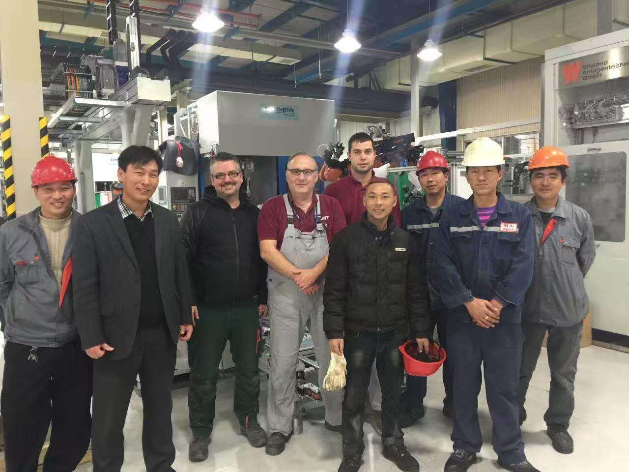 Industrial engineer inspecting equipment