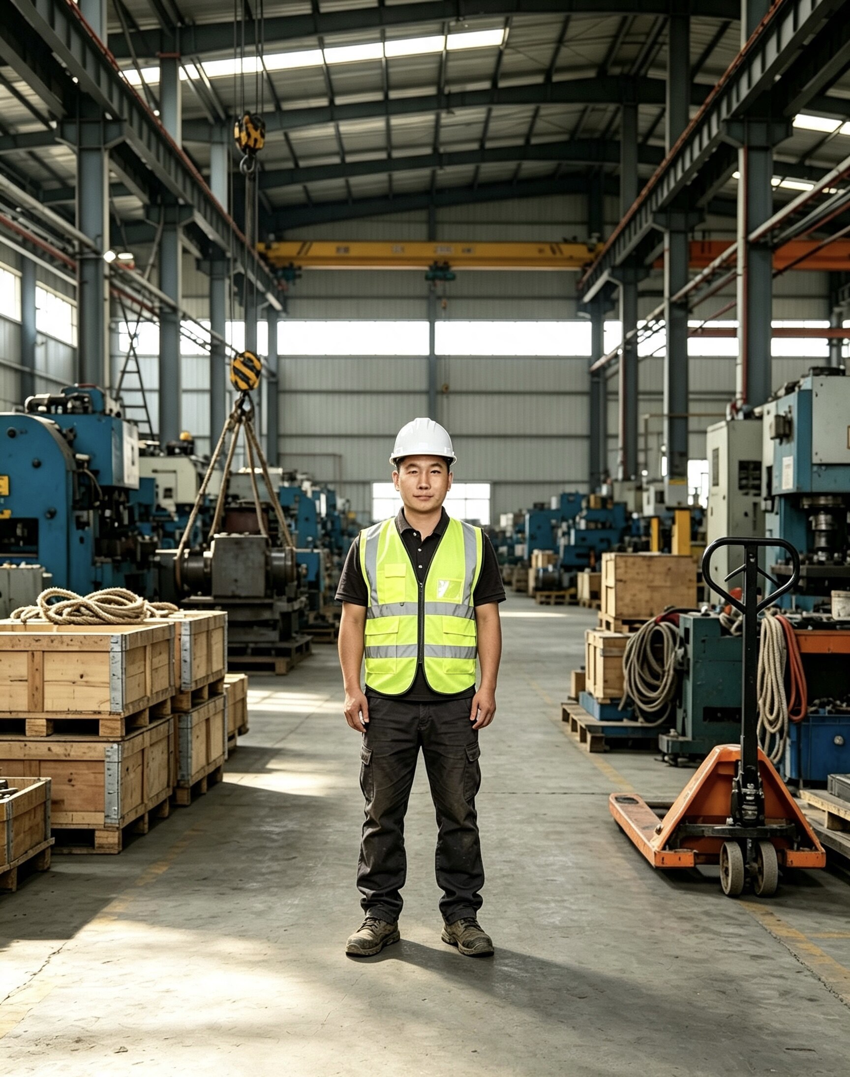 Industrial engineer on site