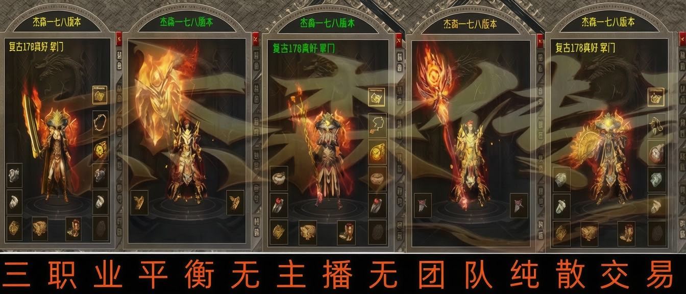 三职业平衡 无主播 无团队 纯散人 自由交易