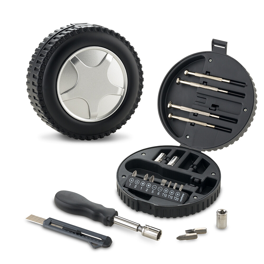 Tire-Shaped Portable Combined Tool Set 20 Pieces