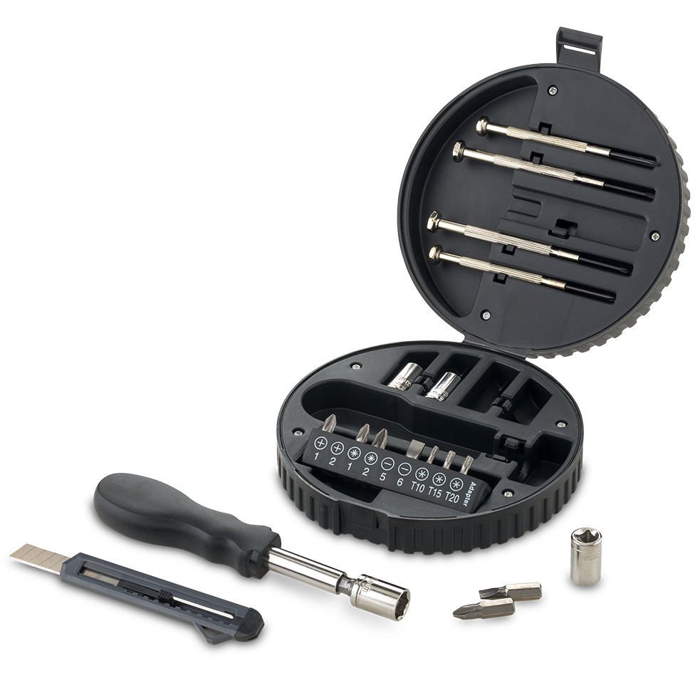 Tire-Shaped Portable Combined Tool Set 20 Pieces scenario 3