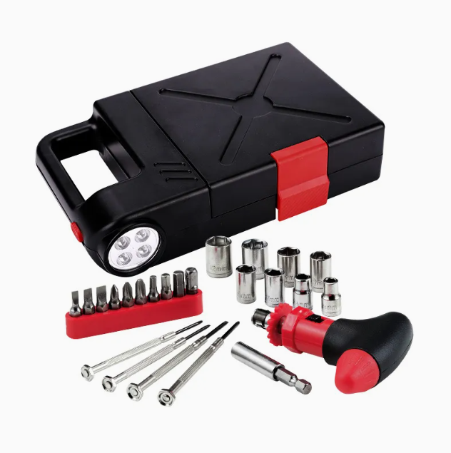 24 PIECE EMERGENCY TOOL KIT WITH FLASHLIGHT ~ BRAND NEW IN BOX ~