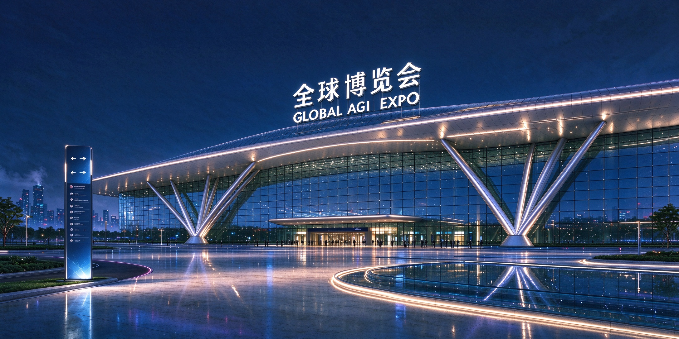 全球博览会场馆夜景