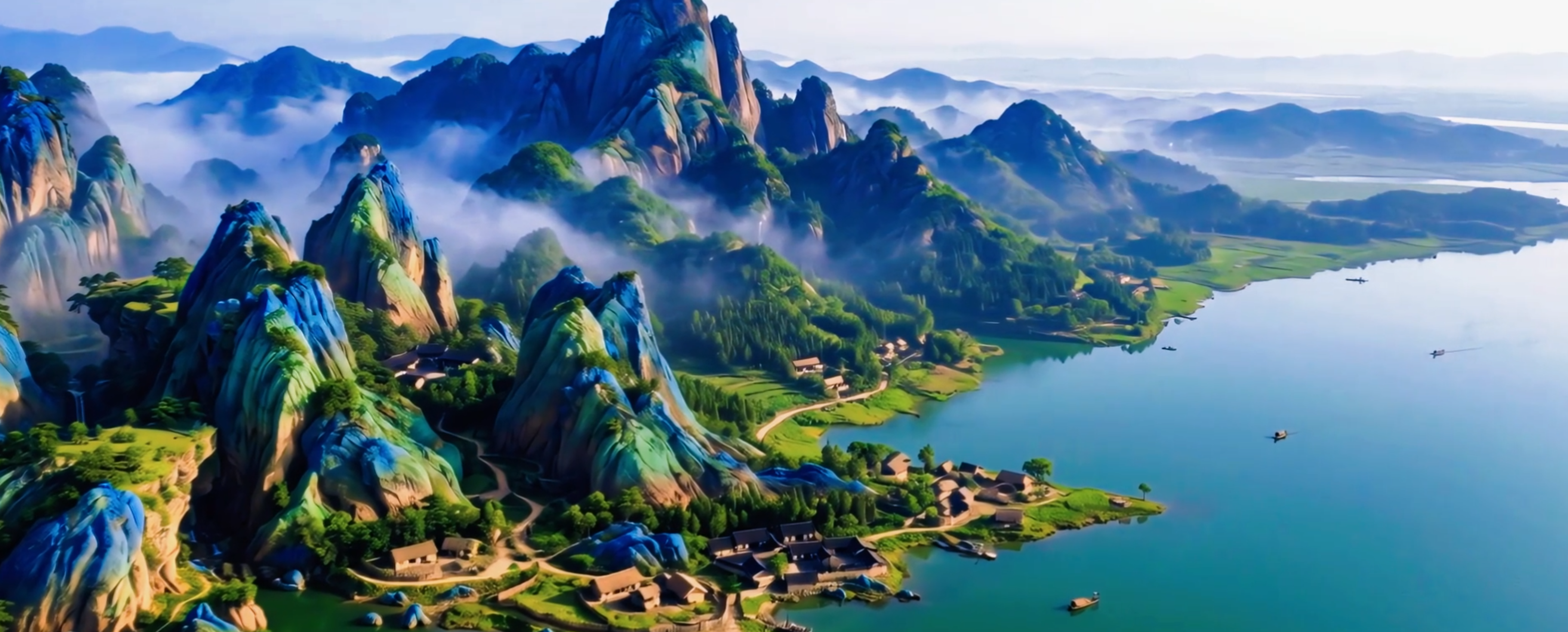 Interpret the "A Thousand Li of Rivers and Mountains"