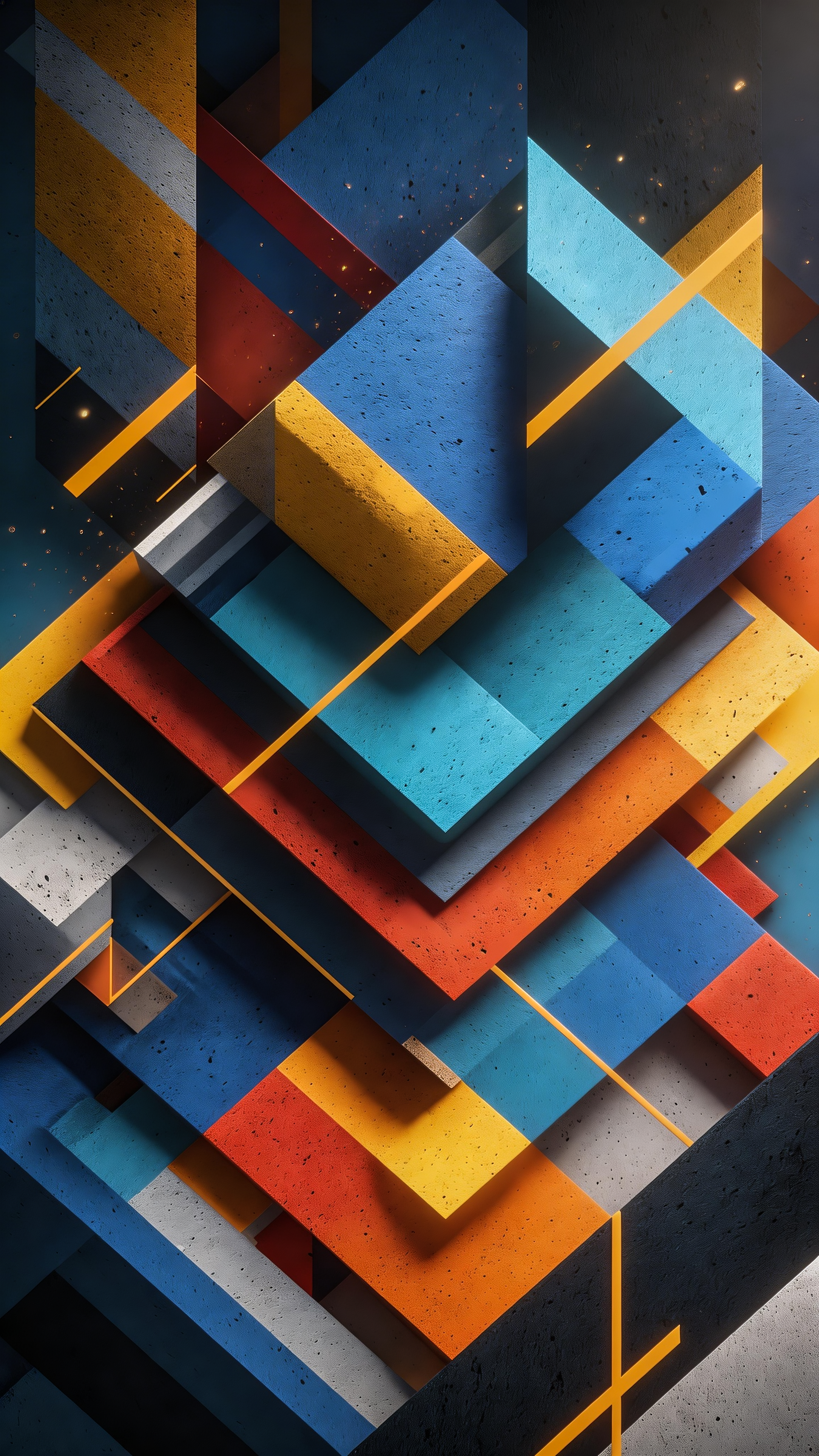 Cool abstract warm color scheme