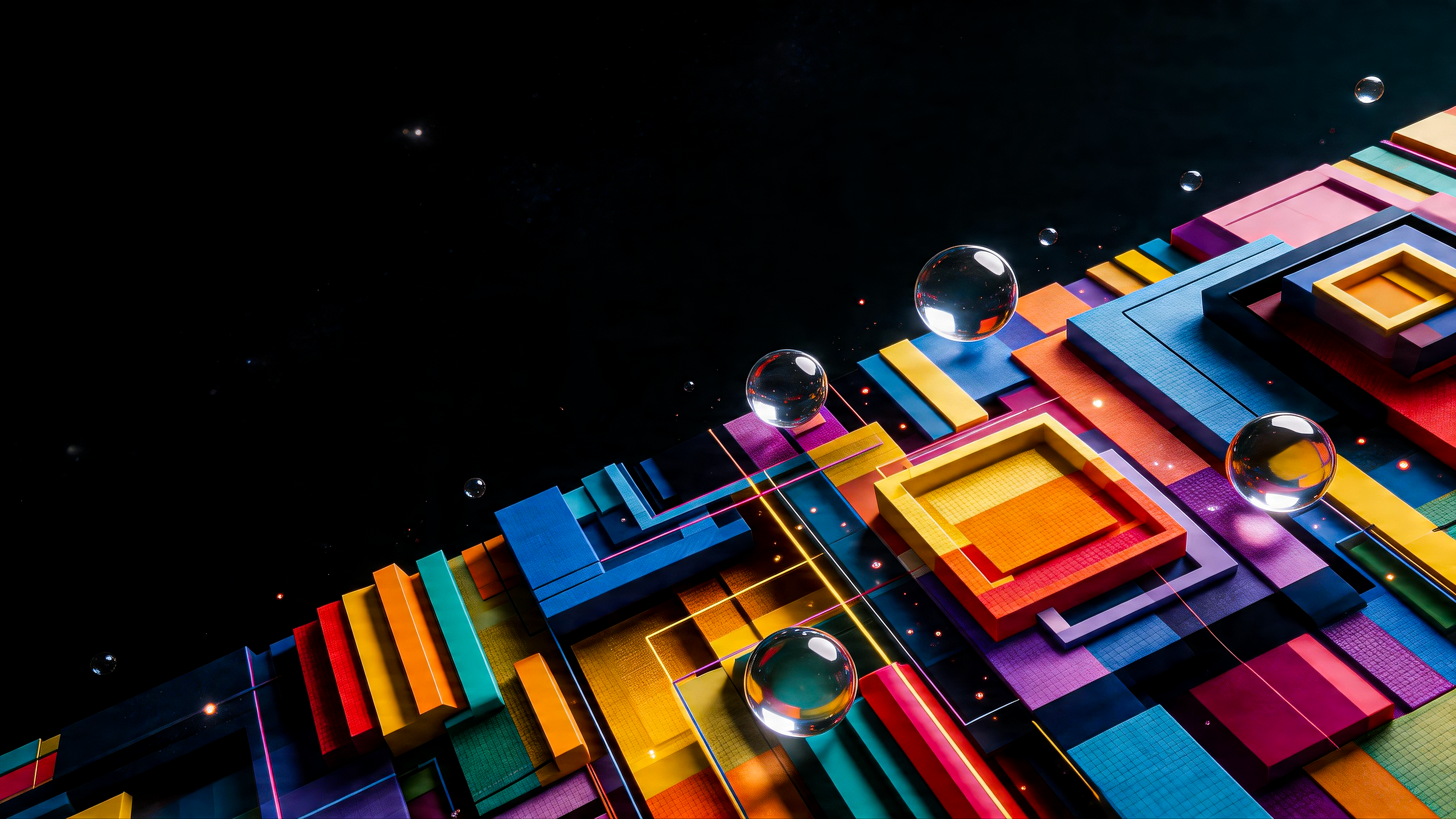 Symphony of Color Blocks: Mondrian's Interstellar Variations