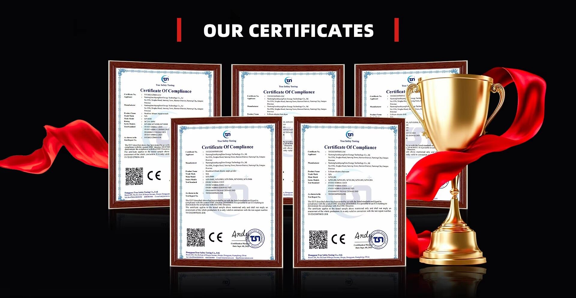 Product Certificates and Quality Compliance Awards