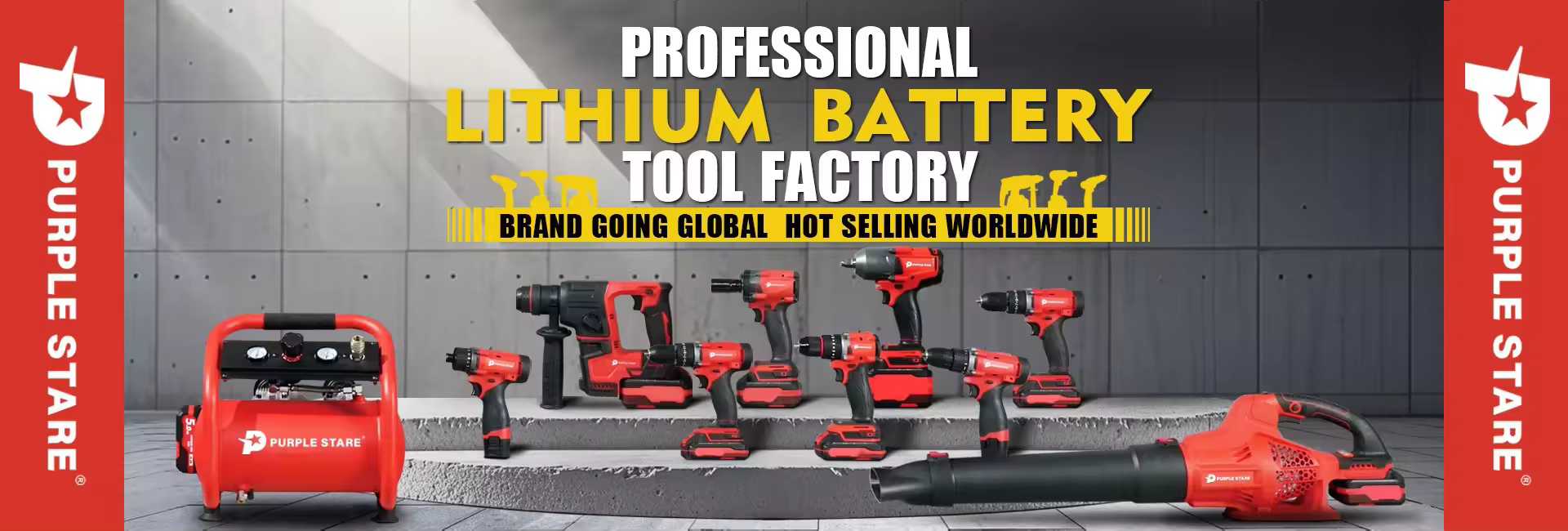 Professional Lithium Battery Tool Factory - Purple Star Brand