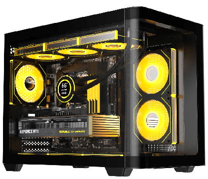 AOC CG353B Curved-glass mini-tower PC case