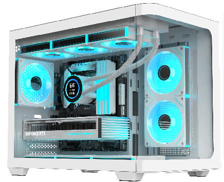 AOC CG353W Curved-glass mini-tower PC case