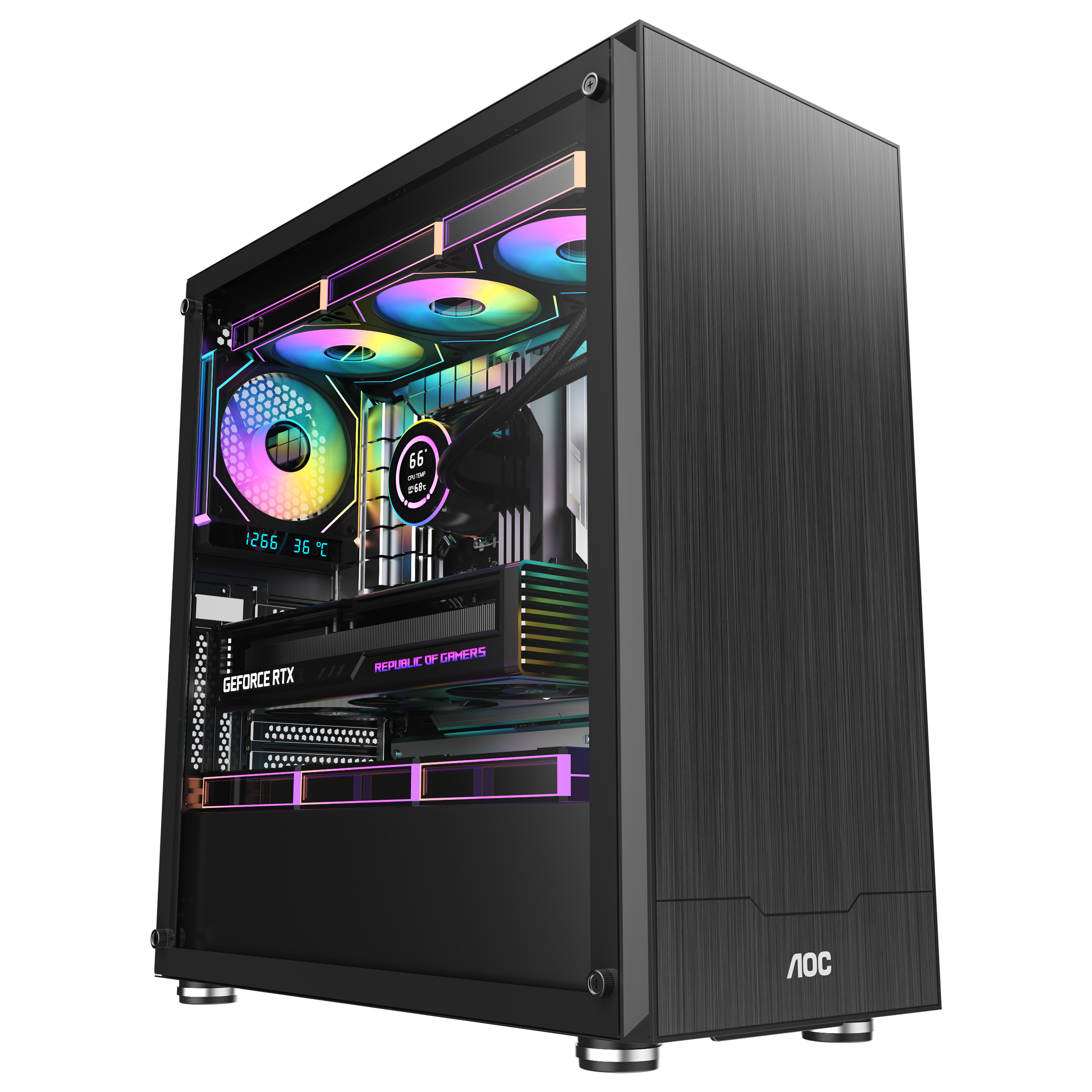 AOC CG275BL Tempered-glass tower PC case