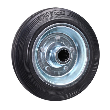 Black Rubber Steel Core Wheel
