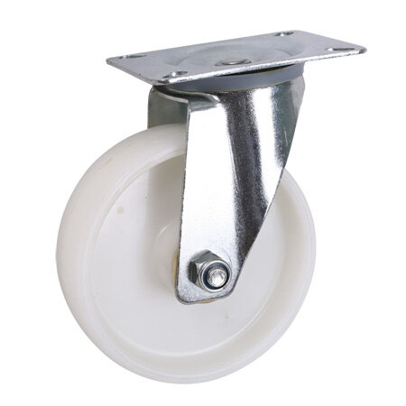 White PP Top Plate Swivel Caster