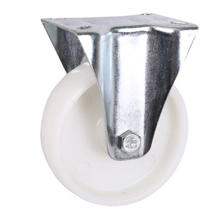 White PP Fixed Caster