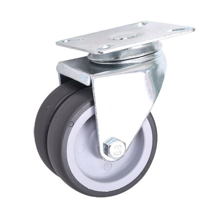 Dual TPR Top Plate Swivel Caster