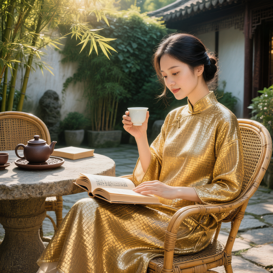 New Chinese Style Women's Travel & Vacation Xiangyunsha Outfit Guide