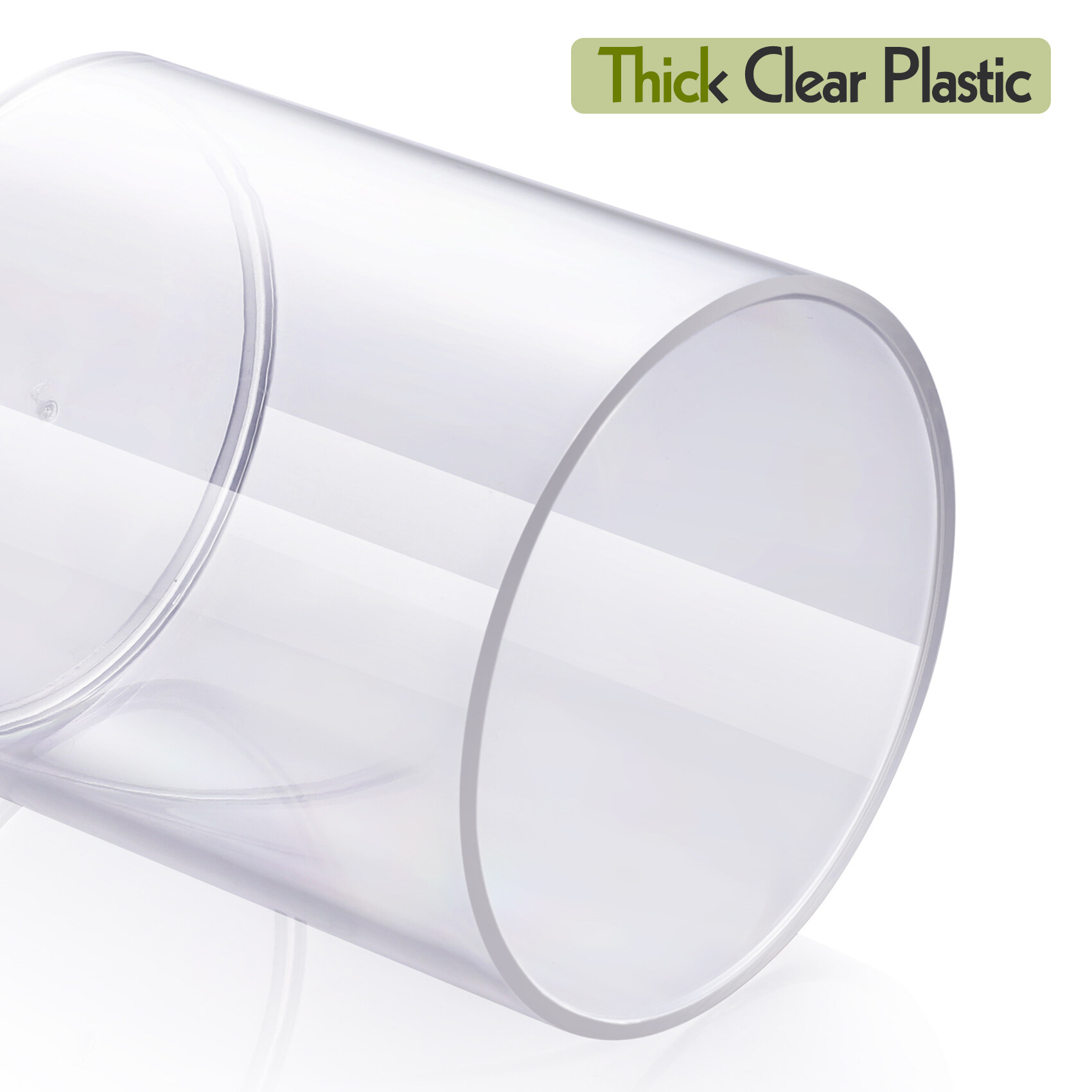 4 Pack Acrylic Qtip Holder Dispenser for Cotton Swabs, Balls, Floss Picks | Thick, Highly Clear, w/ Labels - Small Canister Apothecary Jar Set, Bathroom Decor Essentials, Shelf Vanity Storage Organizer view 5