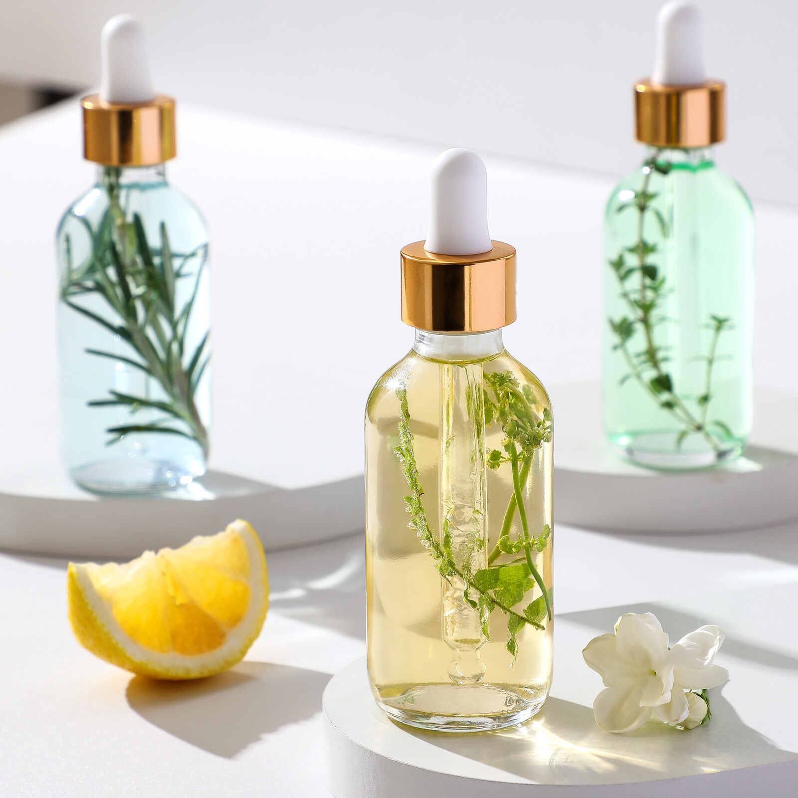 AOZITA 4 Pcs, 1 oz Golden Cap Clear Dropper Bottles (30ml) with 1 Funnel & 4 Labels - Glass Tincture Bottles with Eye Droppers - Leakproof Essential Oil Bottles for Health, Personal Care & Beauty view 8
