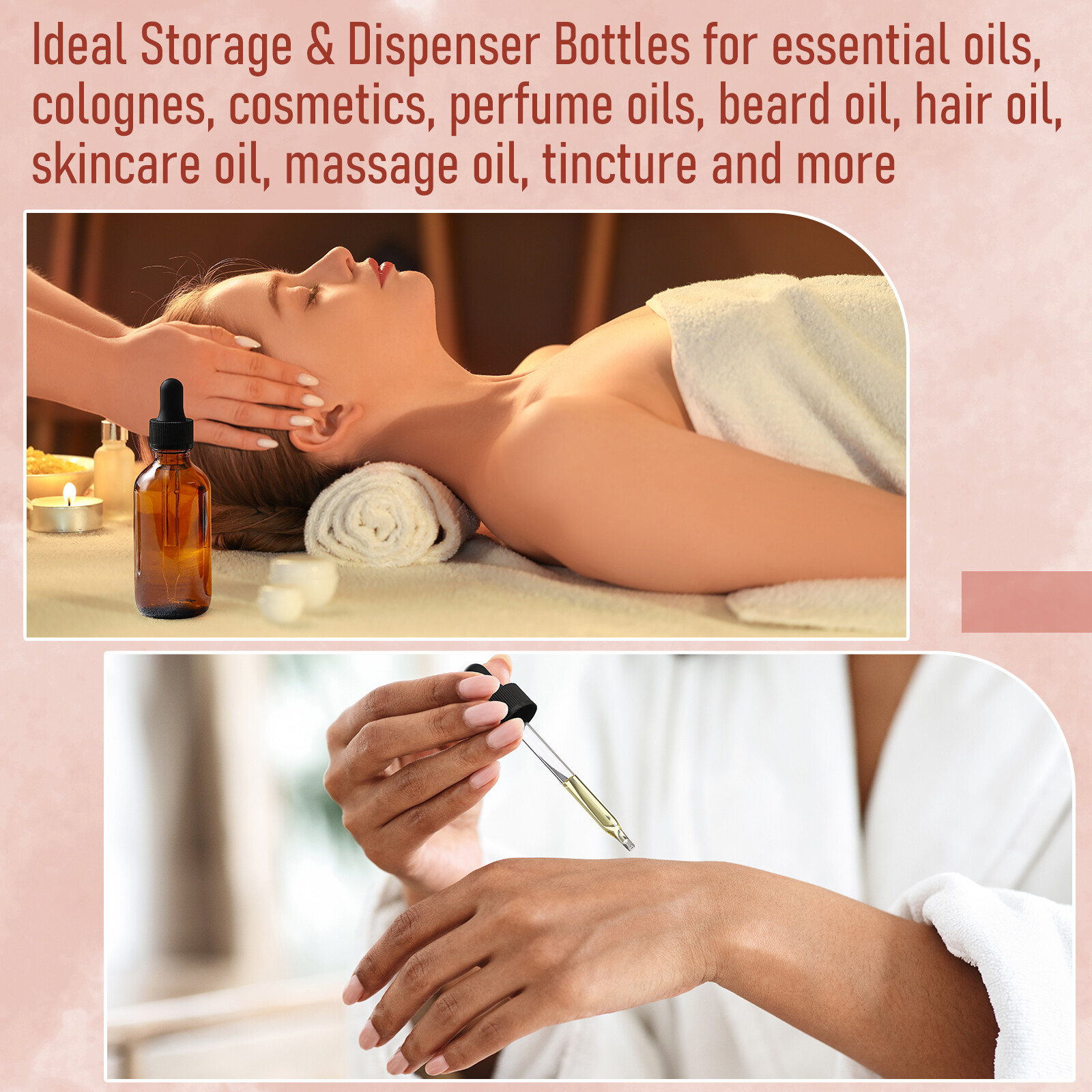 AOZITA 4 Pack, 4 oz Dropper Bottles with 1 Funnel & 4 Labels - Essential Oils Bottles for Health, Personal Care & Beauty - 120ml Thick Dark Amber Glass Tincture Bottles with Eye Droppers, Leakproof view 9