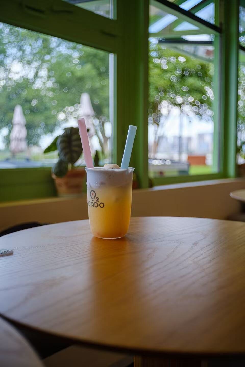 Drinks by the café window
