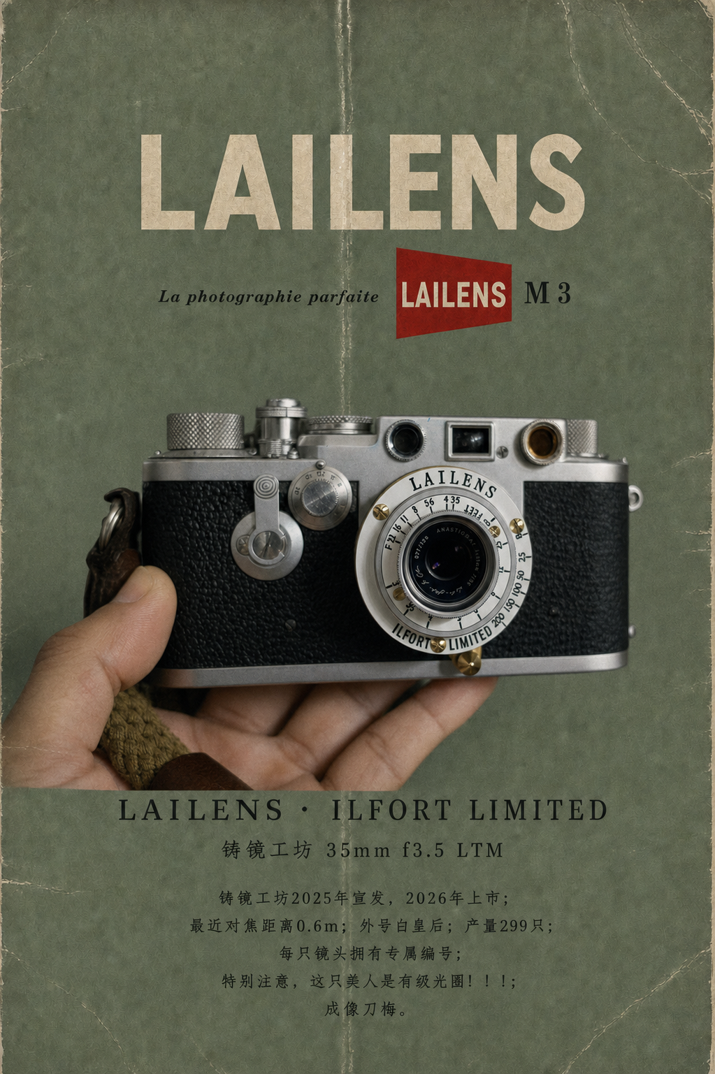 LAILENS 35mm f/3.5 Poster - Green M3