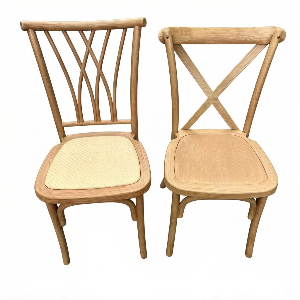 Wooden Look Like Resin Plastic Event Chair Series 04 - view 2
