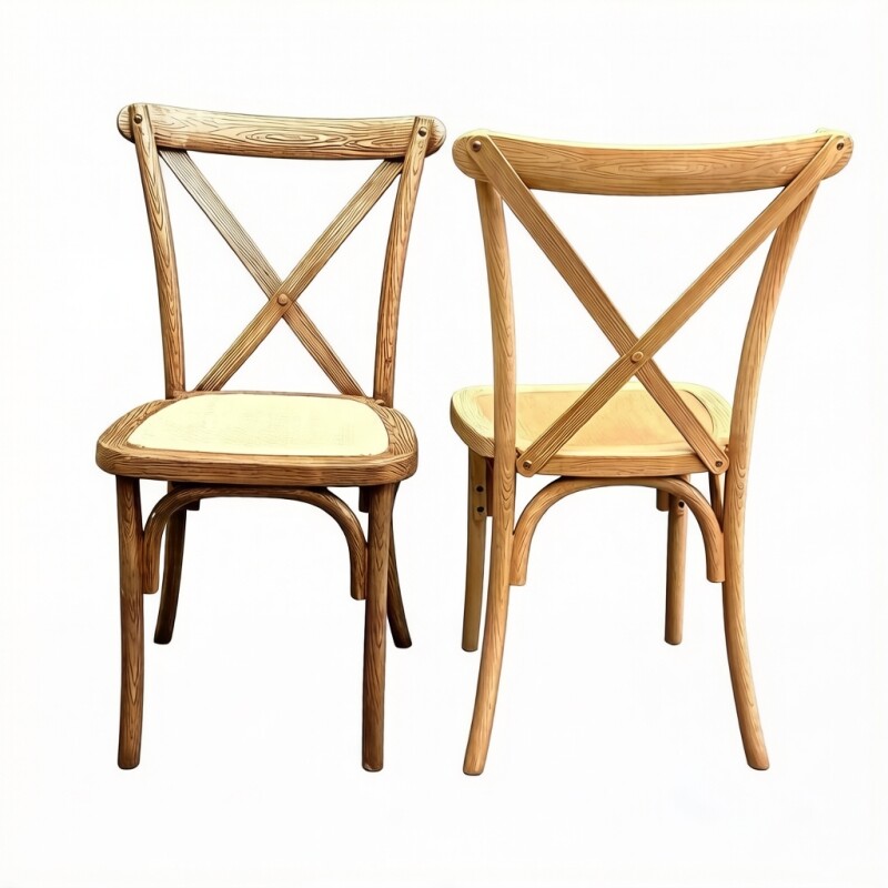 Wooden Look Like Resin Plastic Event Chair Series 04 - view 1