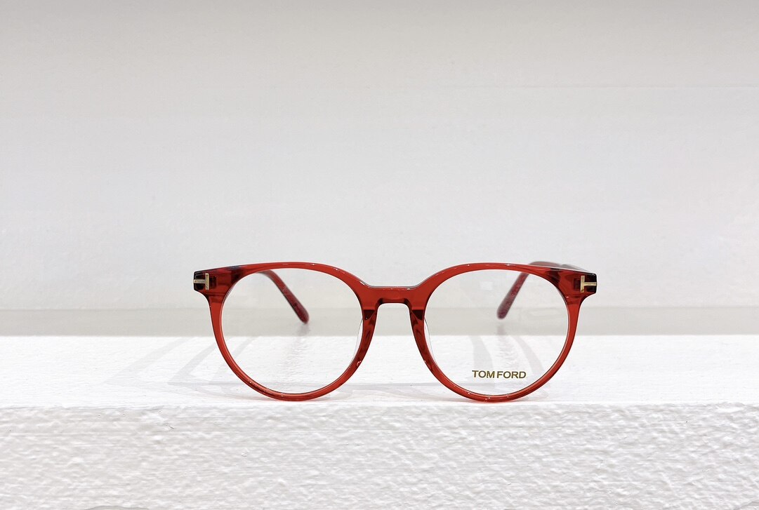 Tom Ford Tom Ford Round Black‑Gold Acetate Optical Eyeglasses