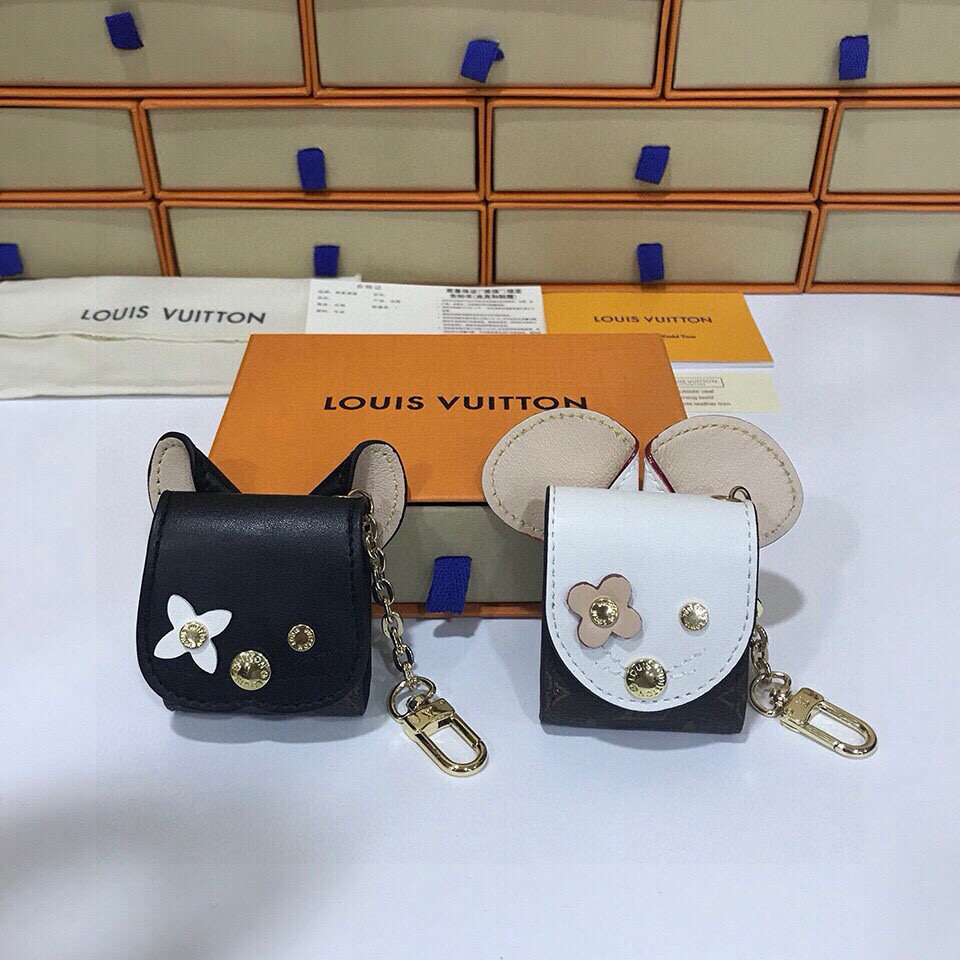 Louis Vuitton Louis Vuitton Mouse‑Ear Mini Pouch Keychain