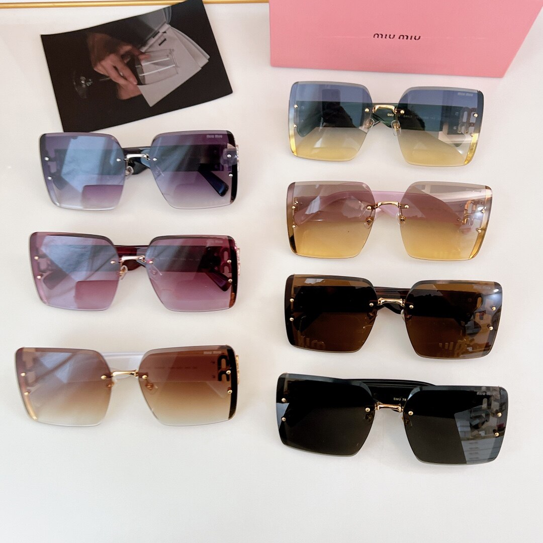 Miu Miu Miu Miu Rimless Oversized Square Sunglasses