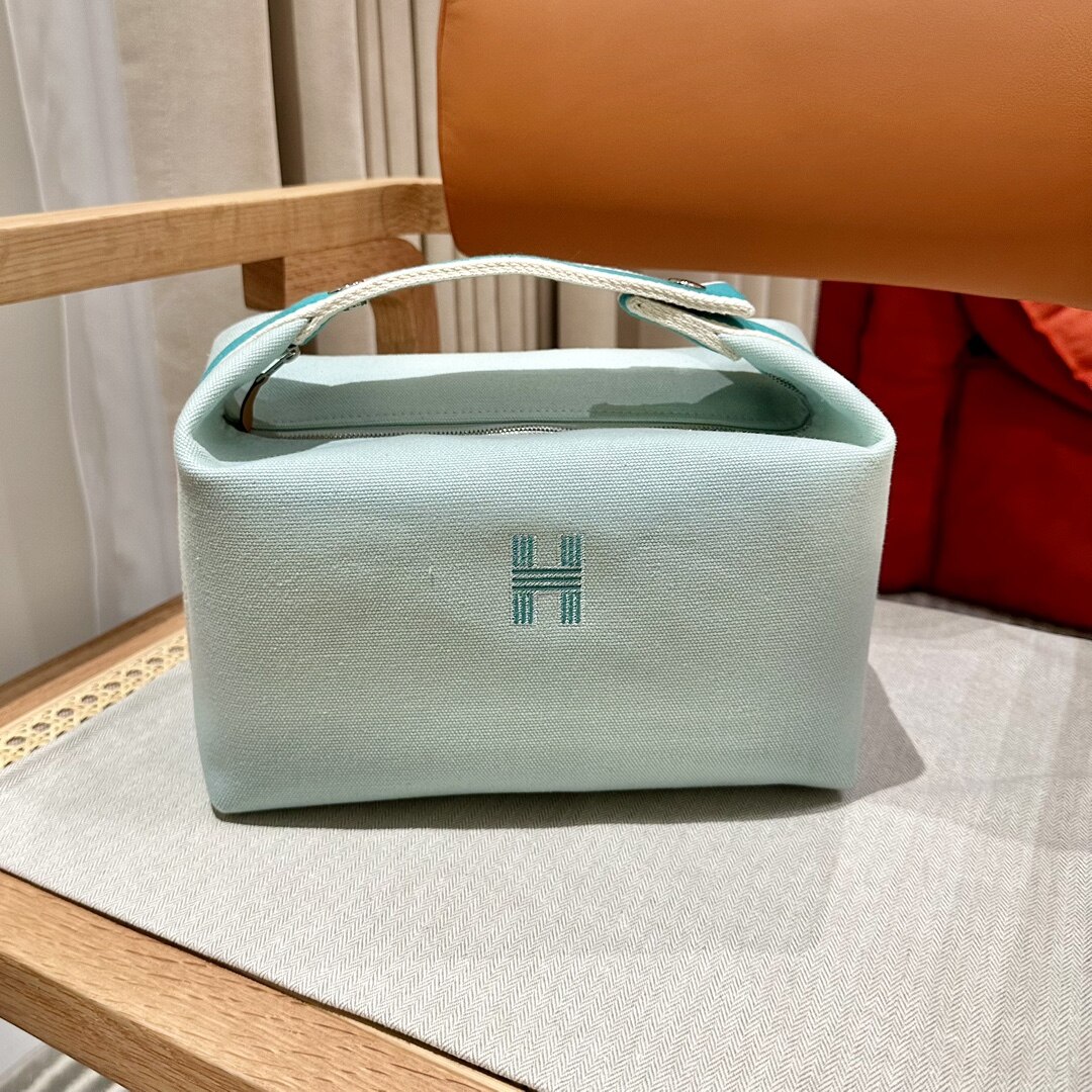 Hermès Hermès Bride-a-Brac Canvas H Embroidery Toiletry Bag