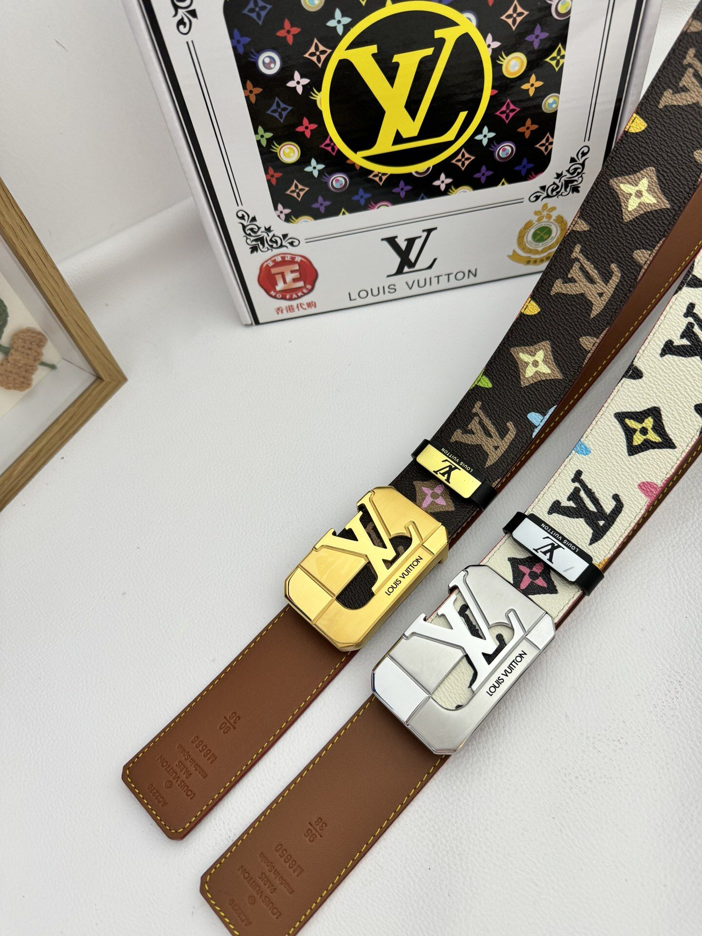 Louis Vuitton Louis Vuitton LV Automatic Buckle Multicolor Monogram Reversible Belt