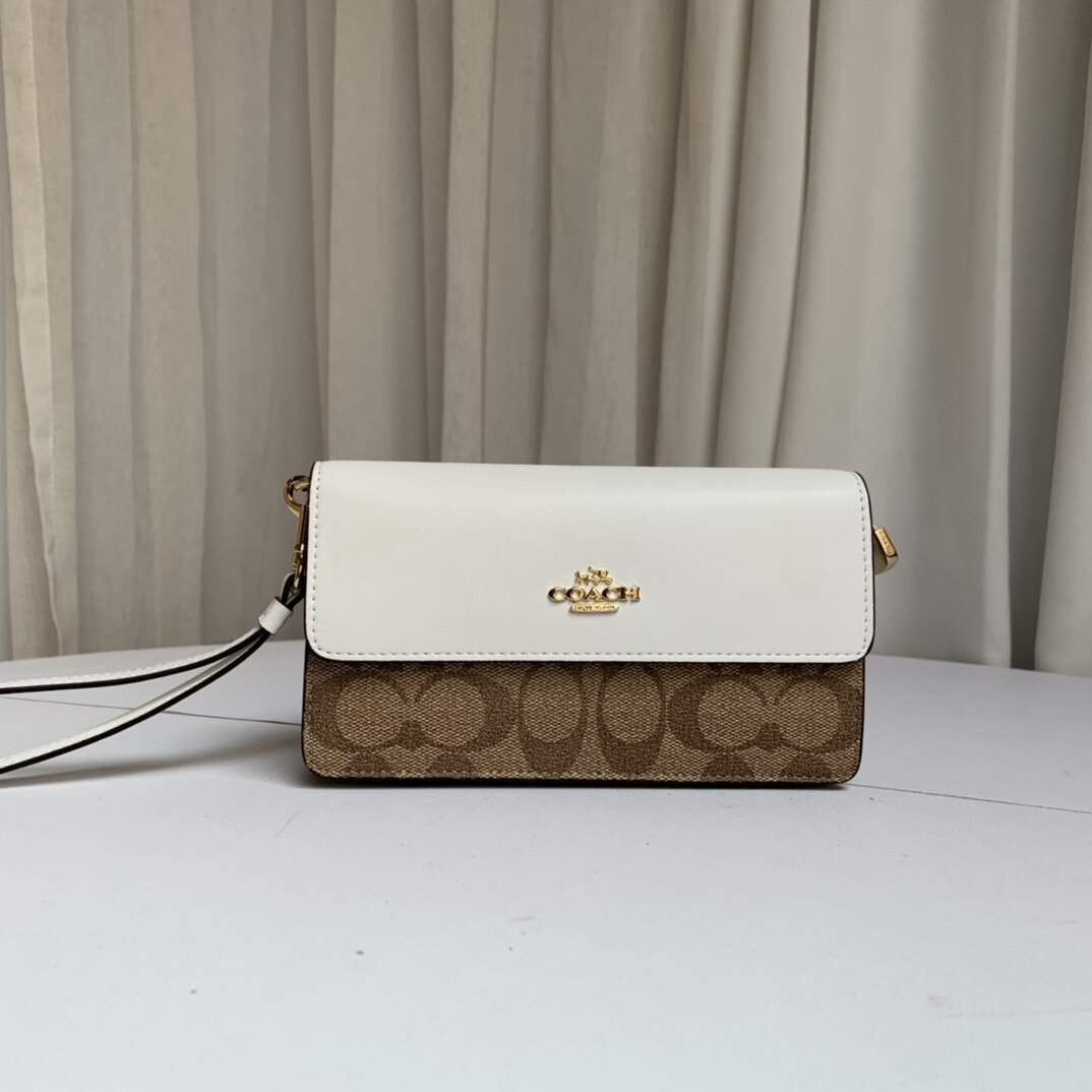 Coach Coach Signature Colorblock Flap Crossbody Wallet