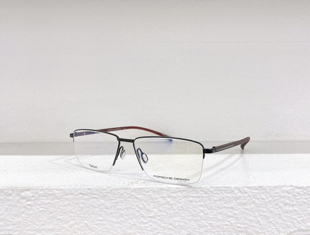Porsche Design Porsche Design Semi‑Rimless Titanium Optical Eyeglasses