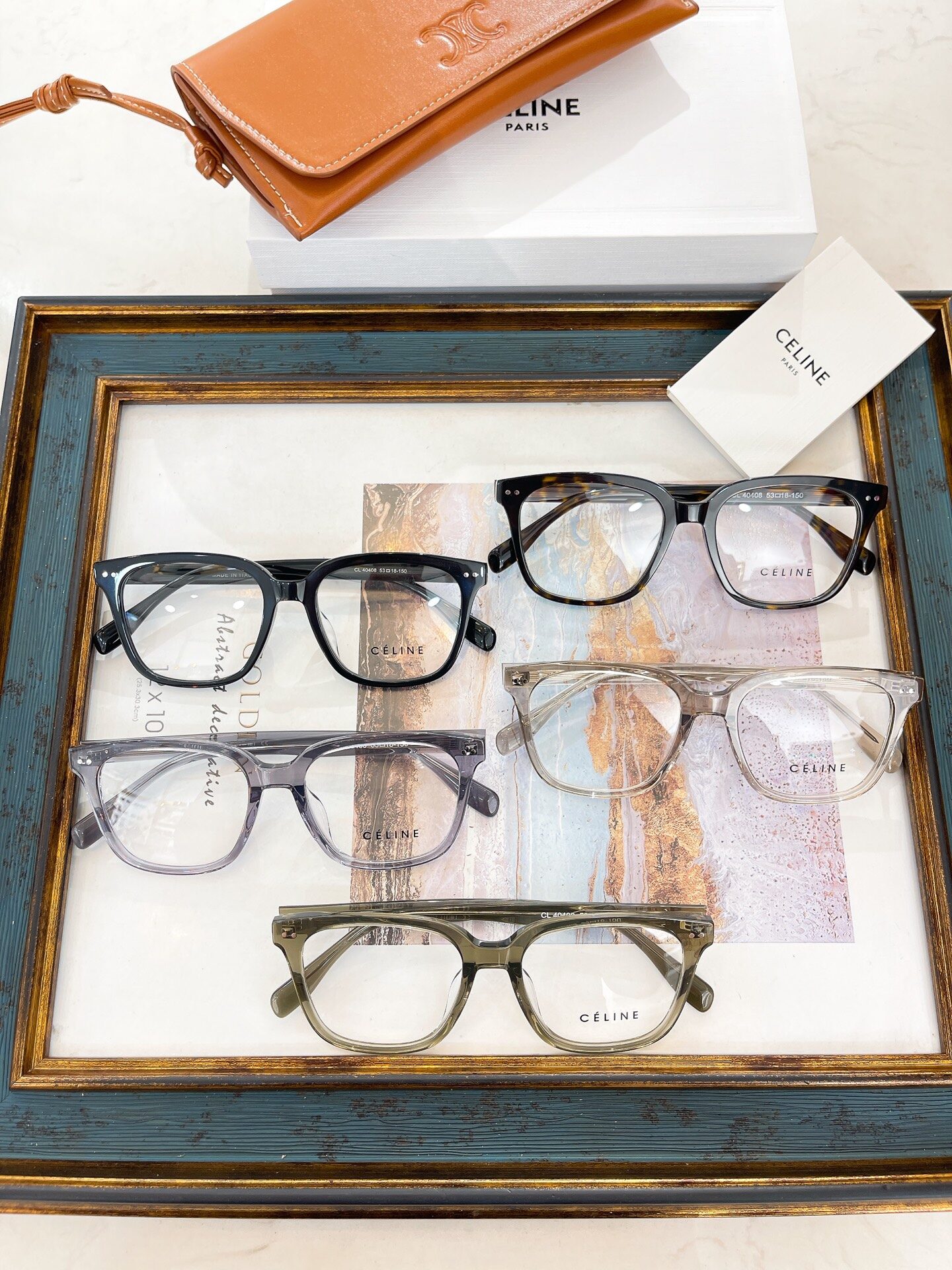 Celine Celine Retro Square Acetate Optical Eyeglass Frame