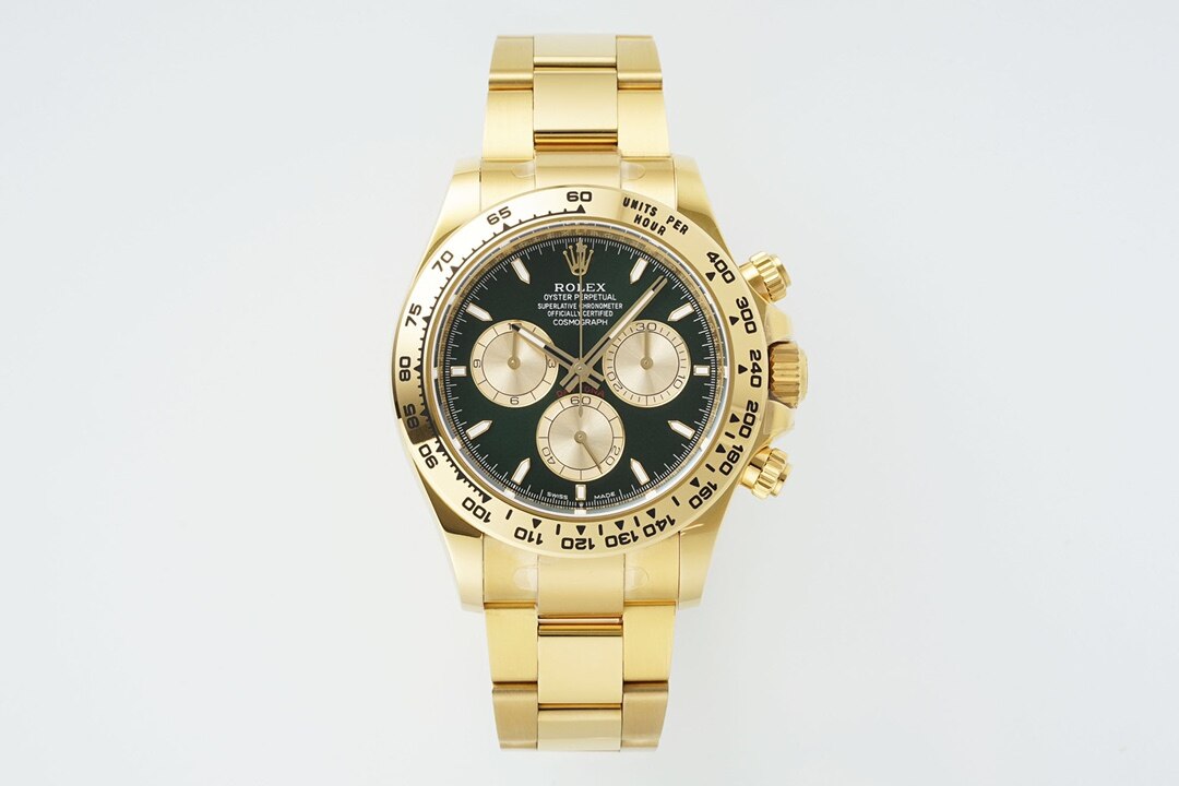 Rolex 2025 Model Rolex Daytona With Dark Green Dial And Gold Strap