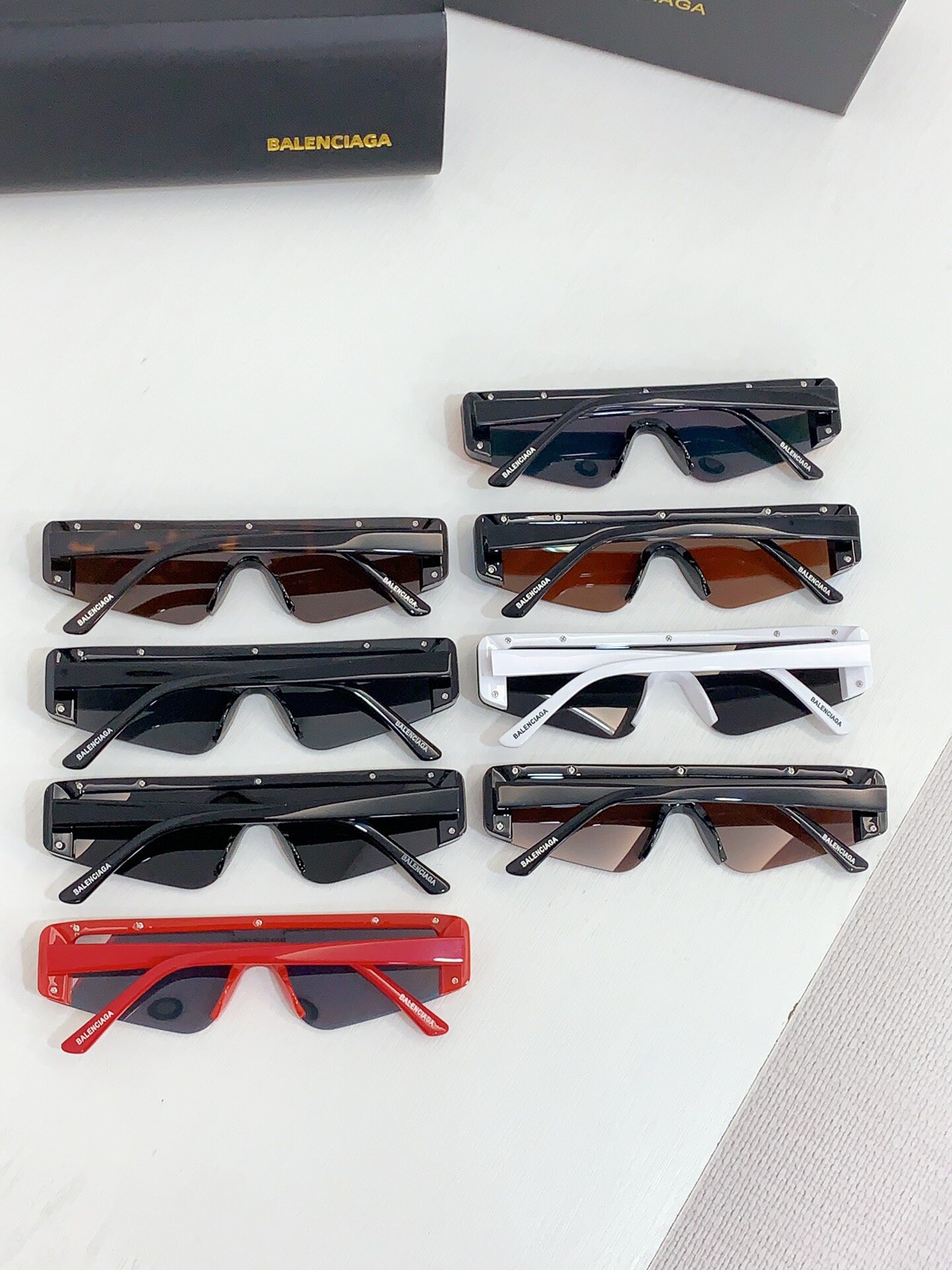 Balenciaga Balenciaga Narrow Shield‑Style Sunglasses