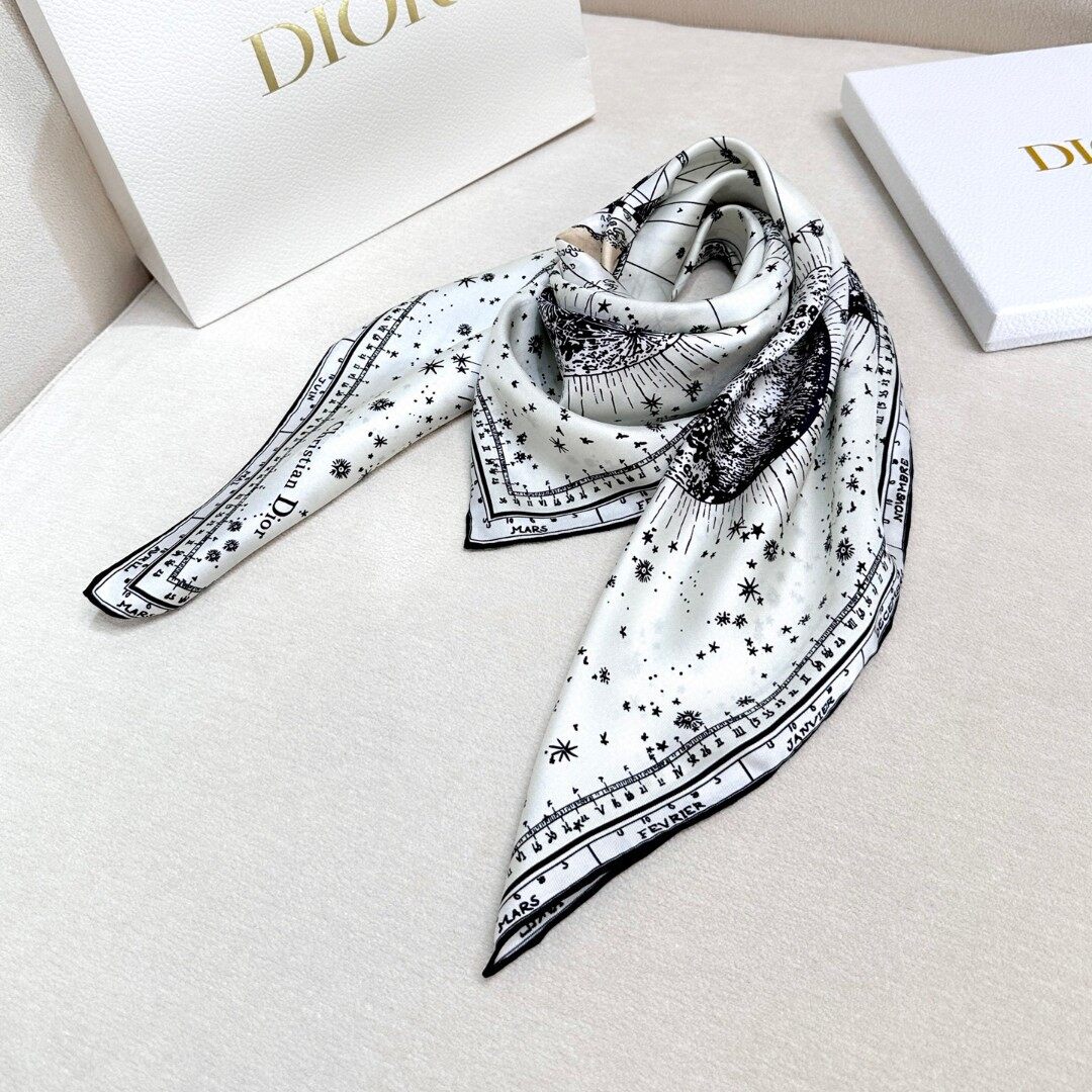 Dior Dior Starry Sky Astrology Silk Square Scarf